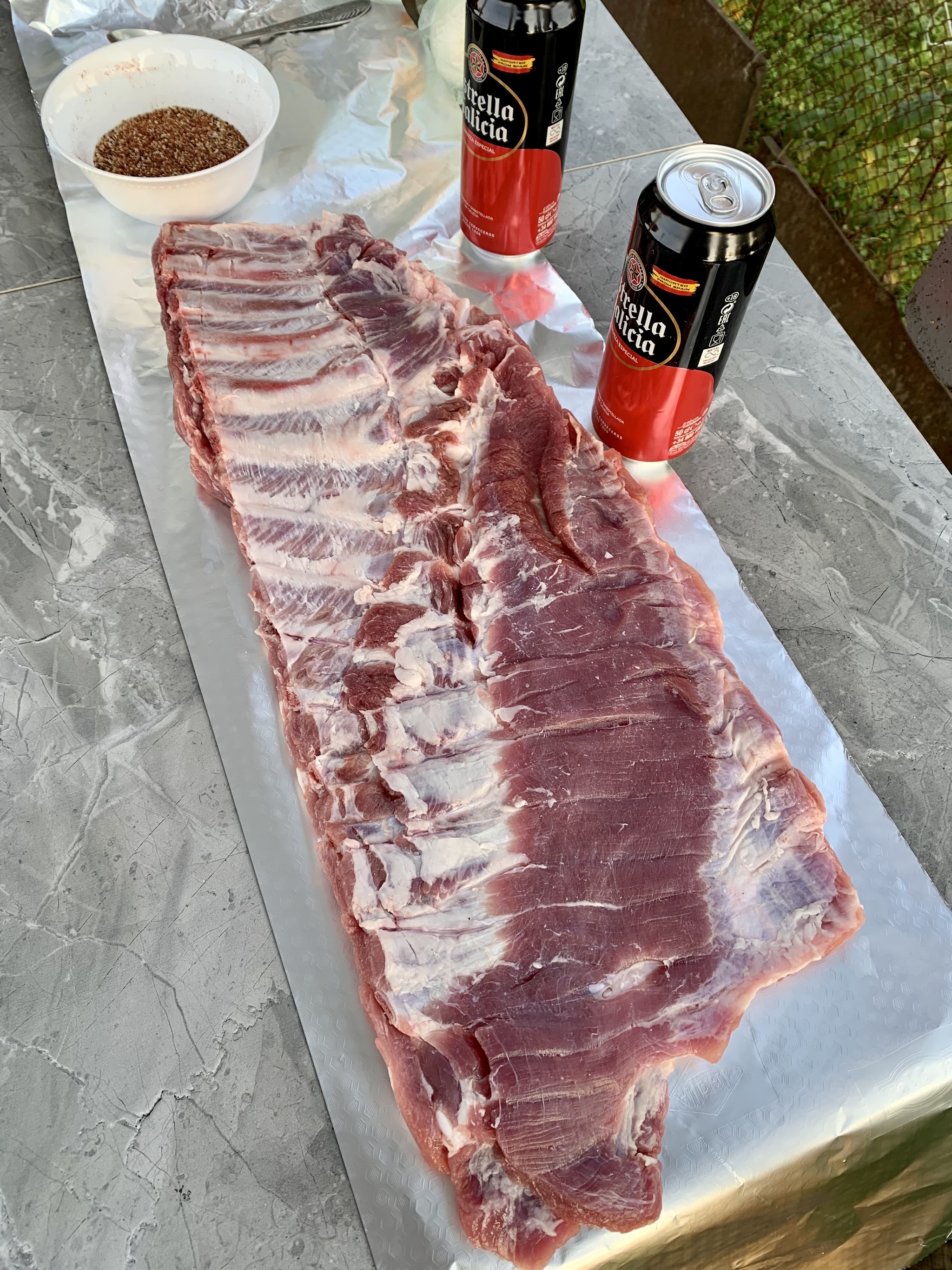 Large pig ribs on the grill - My, Pork, B-B-Q, Ribs, Brazier, For the glory of Satan, Meat, The photo, Vertical video, Video, Longpost