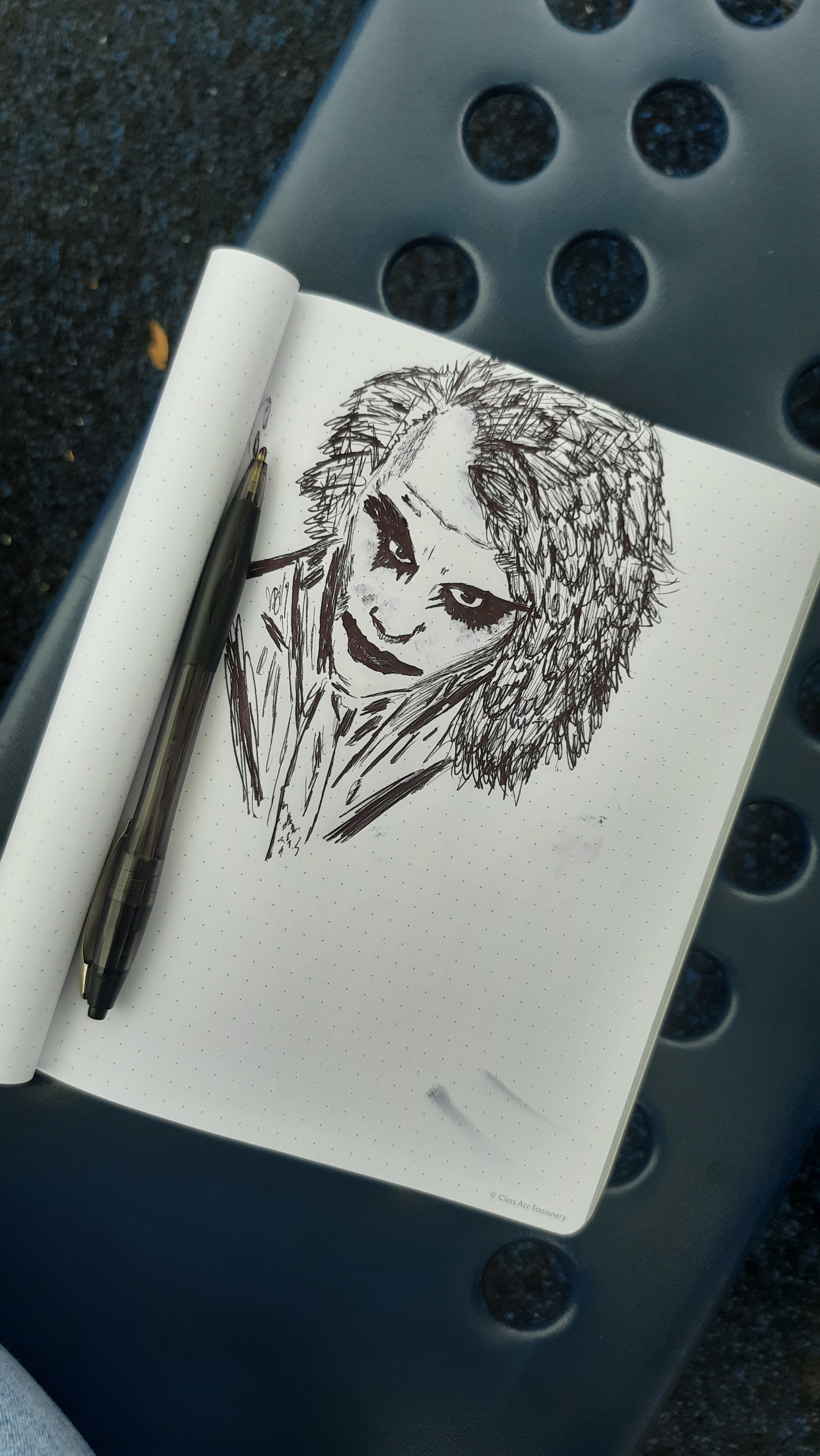 And again he - My, Pen drawing, Joker, Art