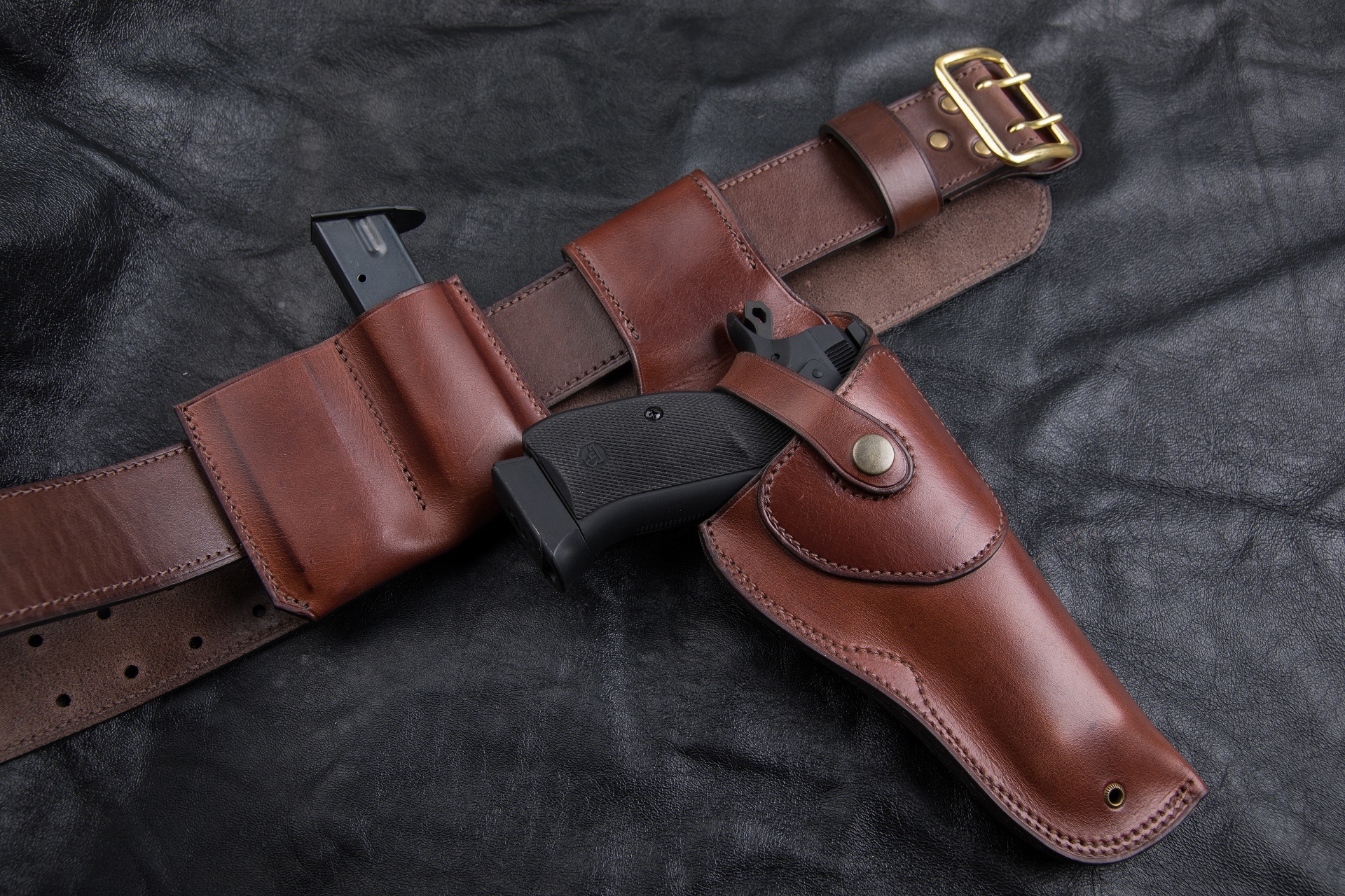 Holster upgrade for CZ-75 - My, Cz, Holster, Handmade, With your own hands, Needlework, Needlework without process, Leather products, Natural leather, Longpost