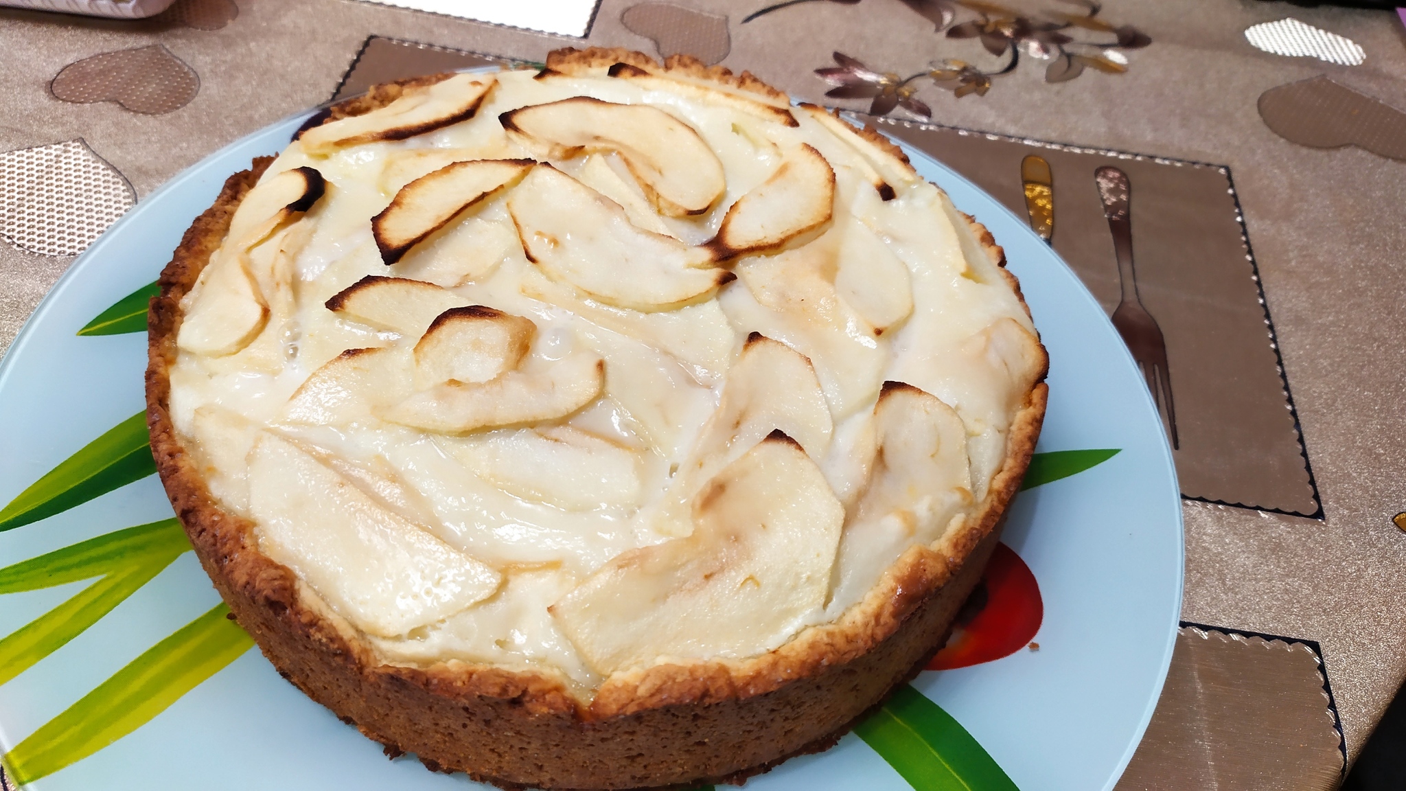 Tsvetaevsky pie with apples. - My, Men's cooking, Pie, Apples, Sour cream, Recipe, The photo, Longpost