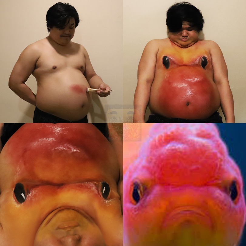 He never runs out of ideas. - A fish, Cosplay, Lowcost cosplay