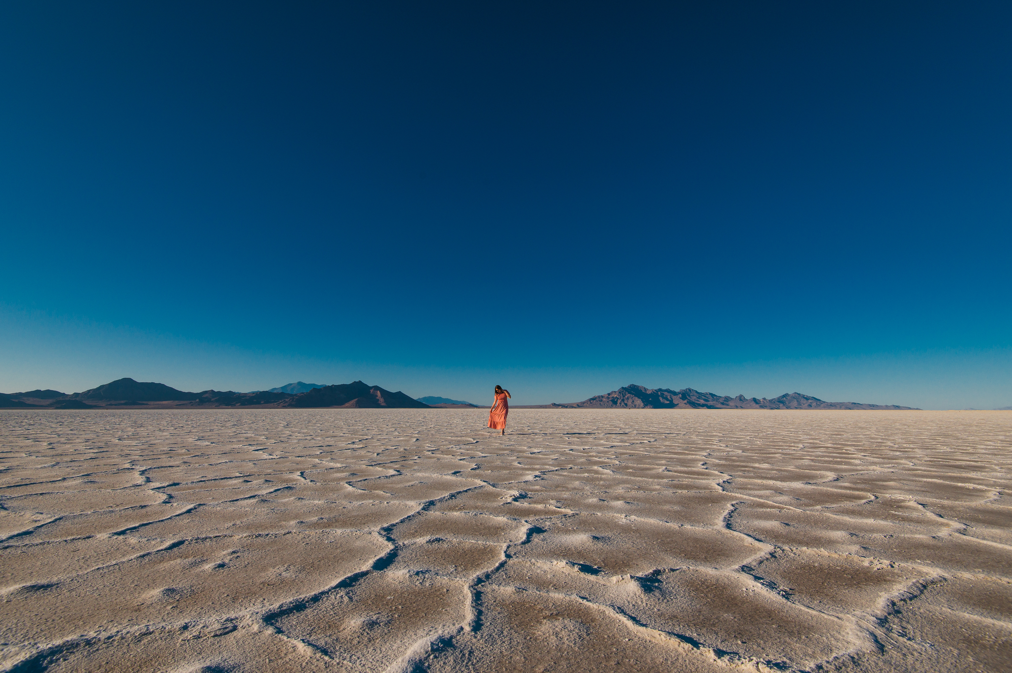 Bonneville salt flats - My, Bonneville Salt Flats, Wide-angle lens, Golden hour