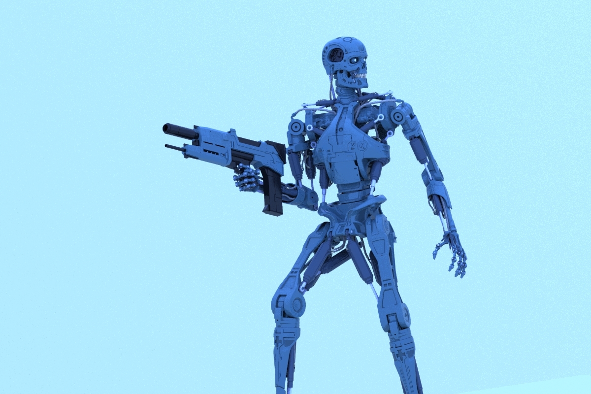 Terminator t-800 3d model V12 - My, Terminator 2: Judgment Day, Terminator, 3D modeling, Longpost