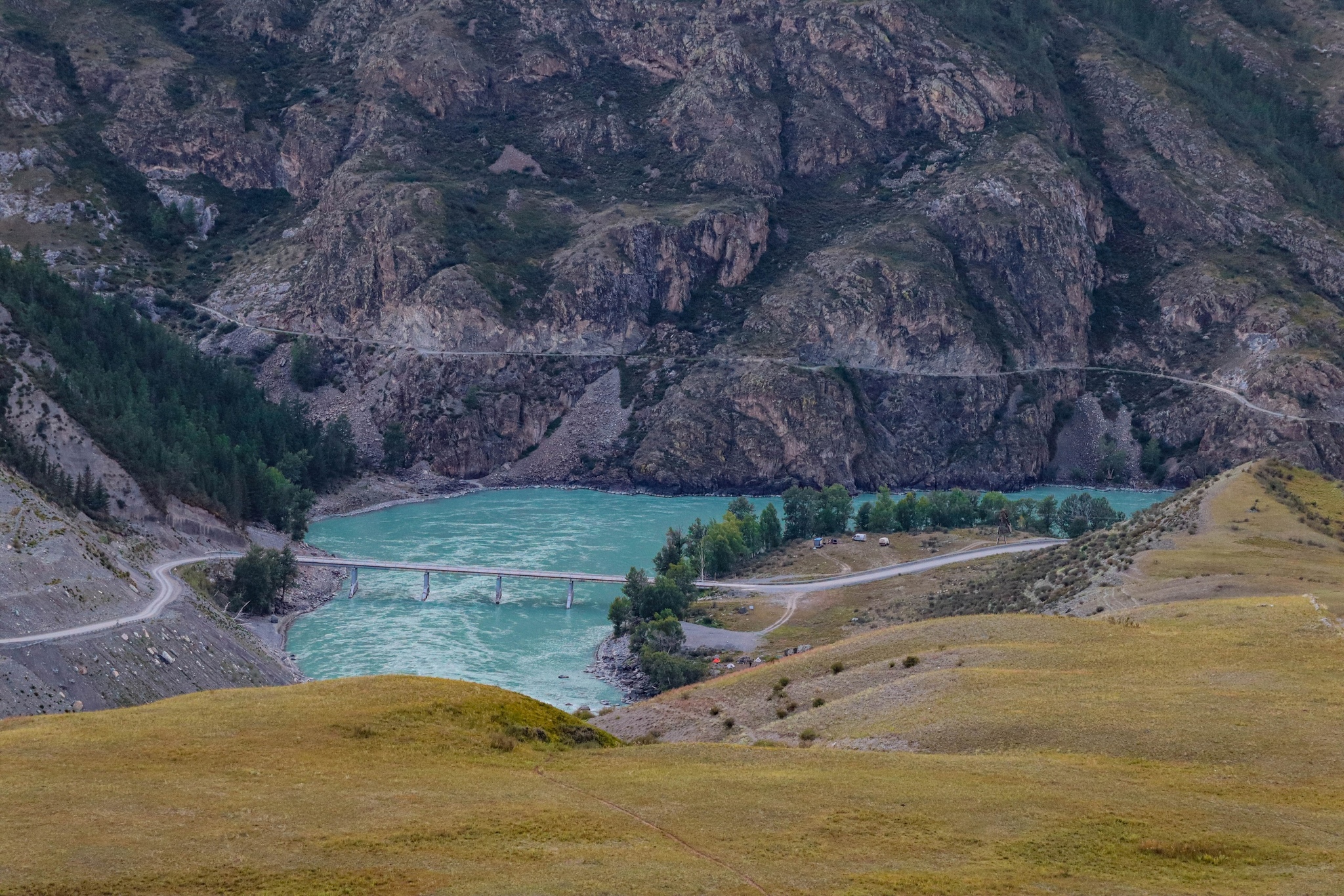 Republic of Altai, near Teletskoye Lake - My, Altai Republic, Chike Taman Pass, Waterfall, The mountains, Katun, Longpost