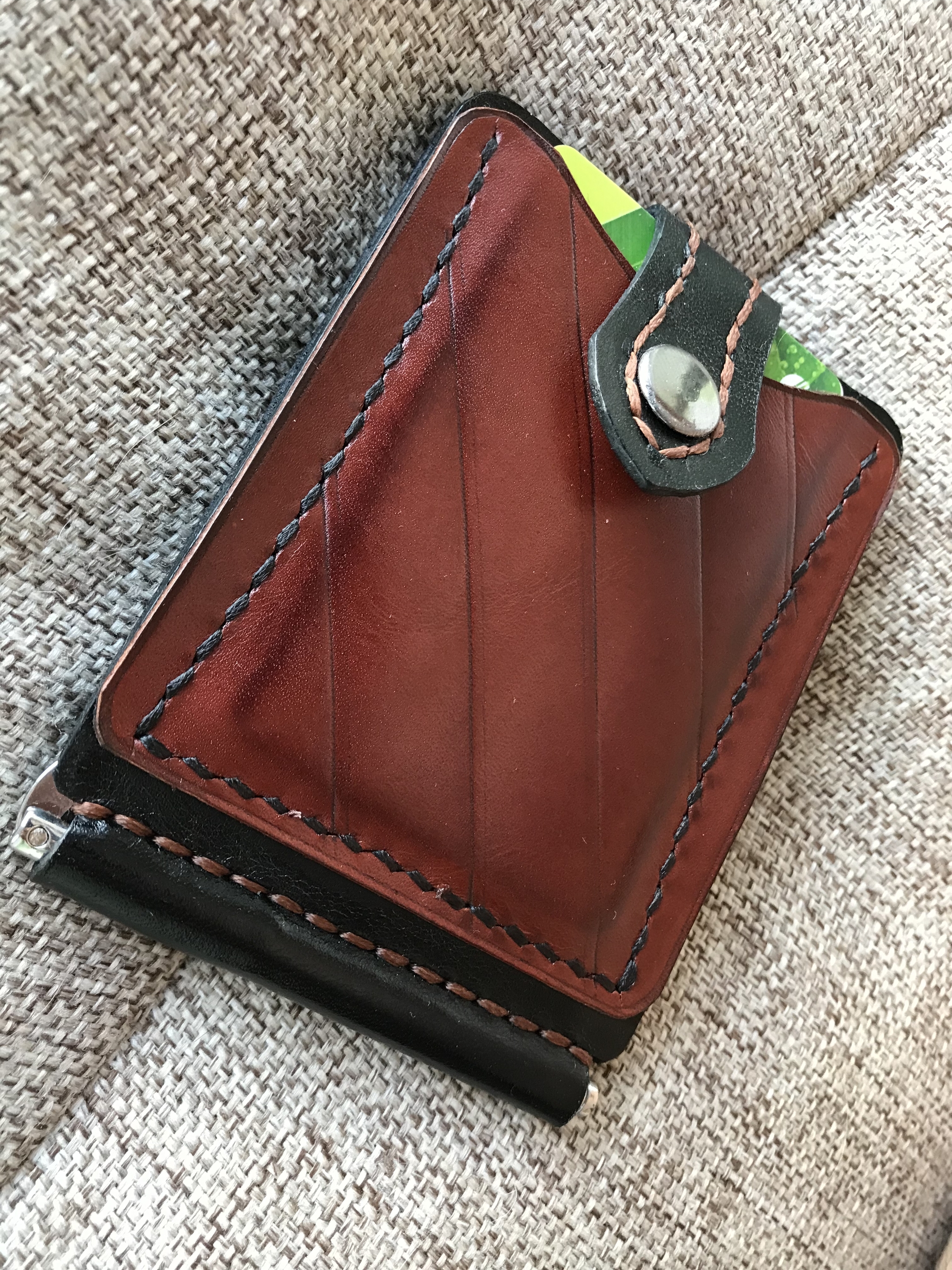 Cardholder - My, crazy hands, Natural leather, Leather, With your own hands, Cardholder, Longpost