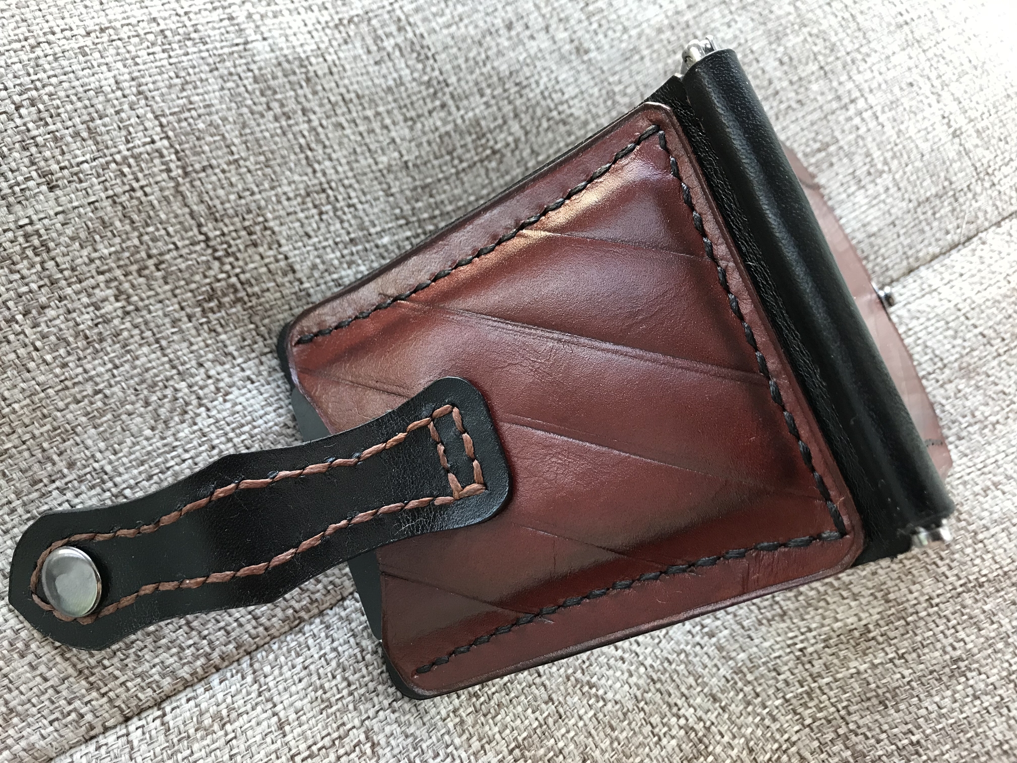 Cardholder - My, crazy hands, Natural leather, Leather, With your own hands, Cardholder, Longpost