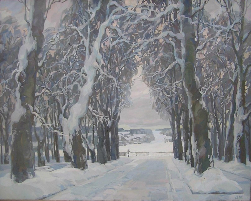 Paintings and linocuts by artist Vladimir Zhivotkov - Painting, Linocut, Artist, Images, beauty, Art, Made in USSR, Longpost, Winter