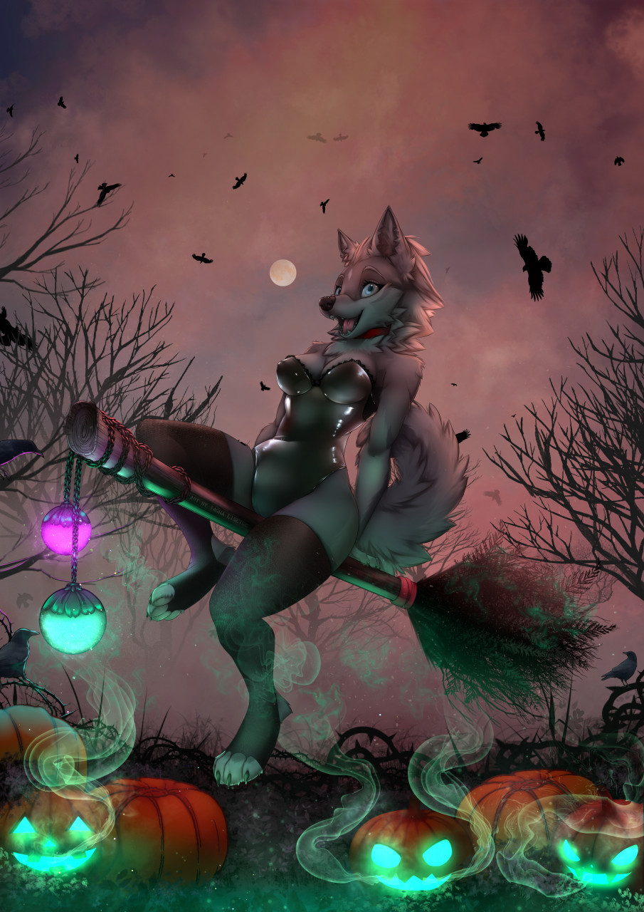 A little bit of witchcraft - NSFW, Furry, Anthro, Art, Furry edge, Furry wolf, Tashalisets