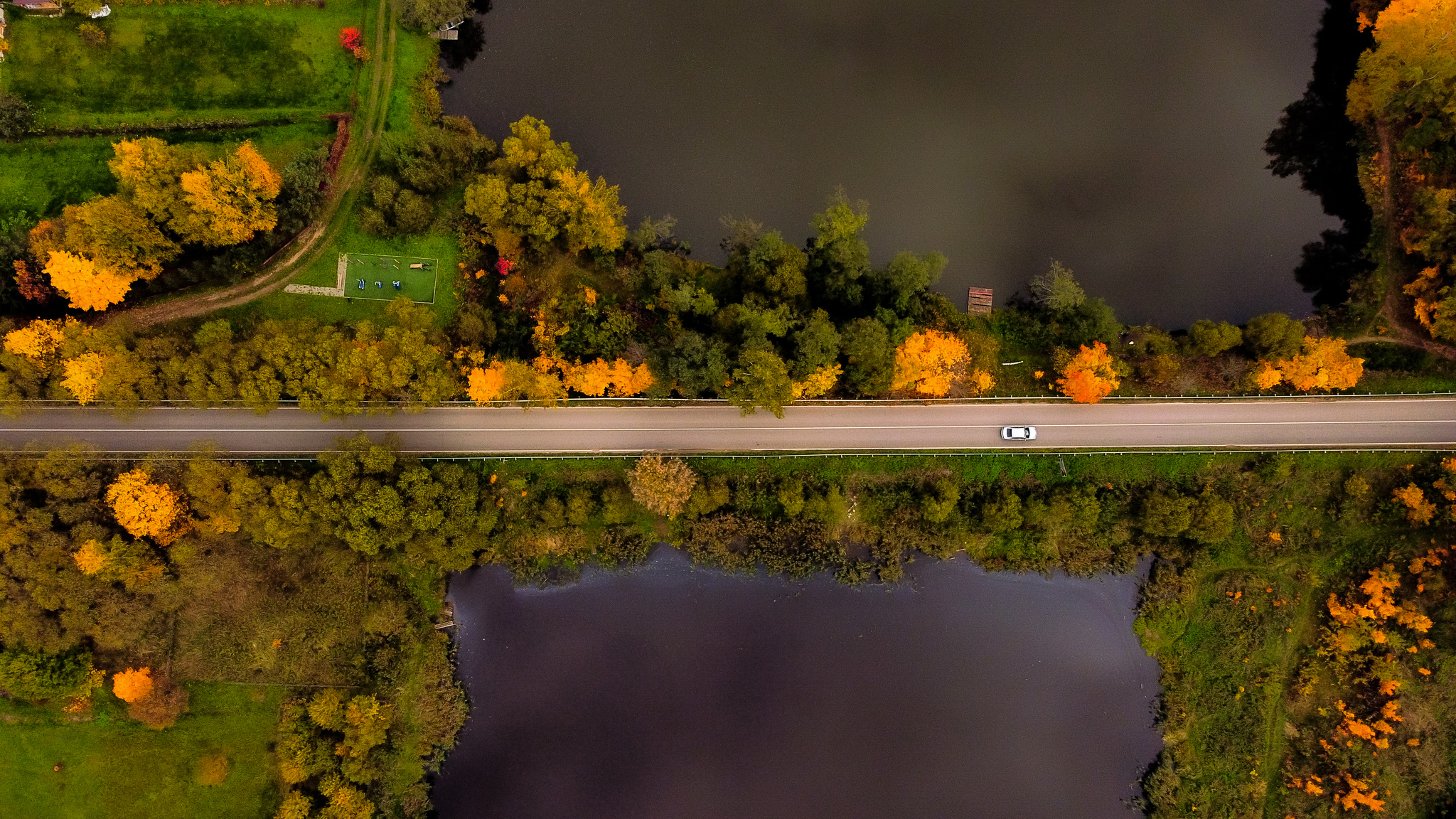 Road - My, Road, Car, Aerial photography, DJI mini 2, The photo, Quadcopter