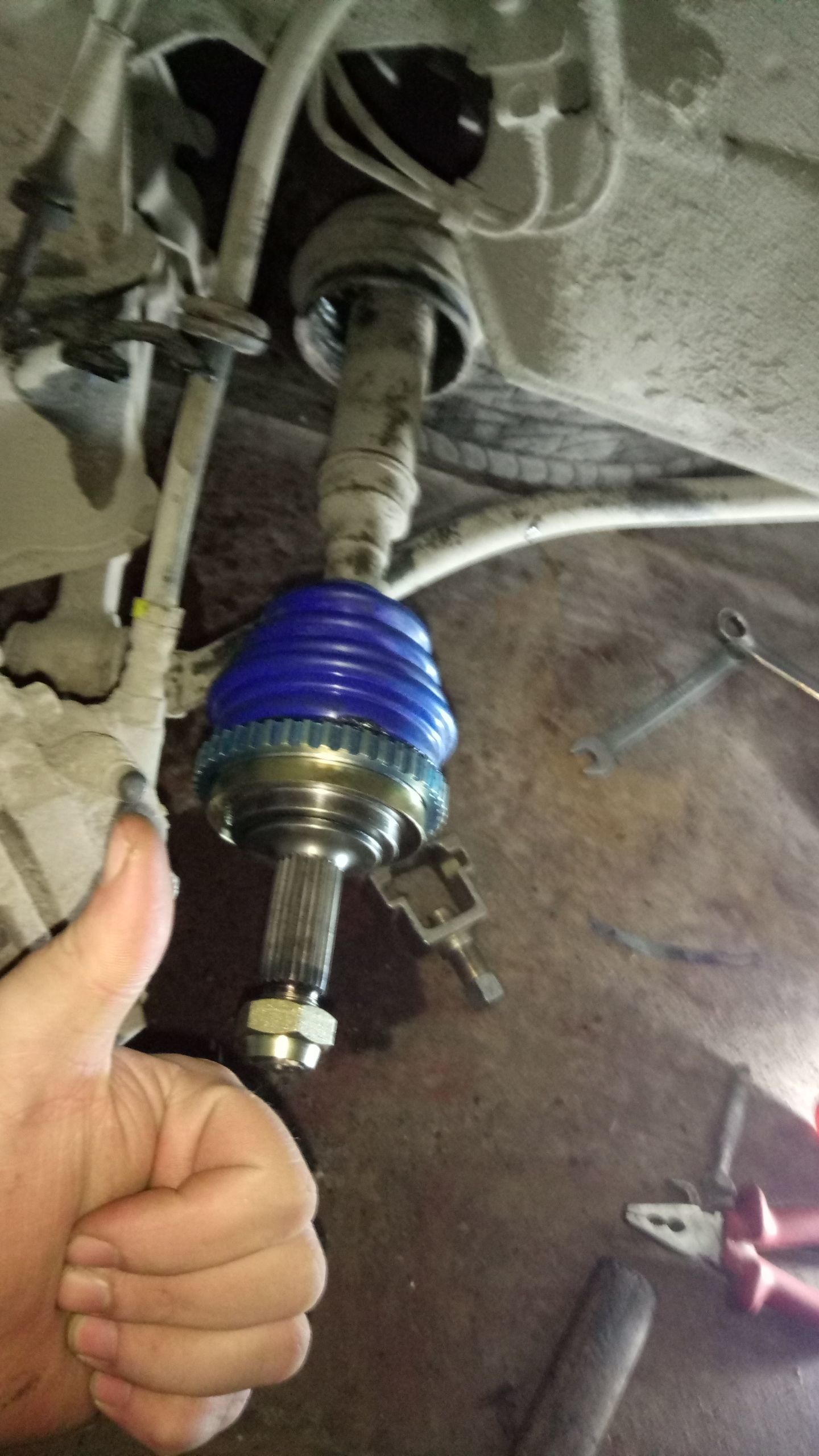 I replaced the CV joint myself. - My, Humor, Garage, Maintenance, Shrus, Anther, Longpost