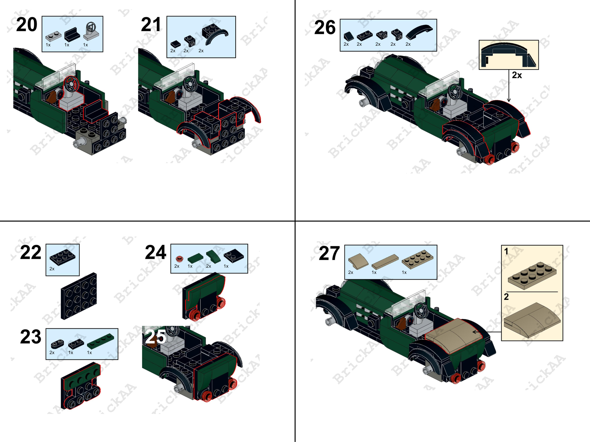 LEGO Старинный спортивный автомобиль (инструкция) | Пикабу