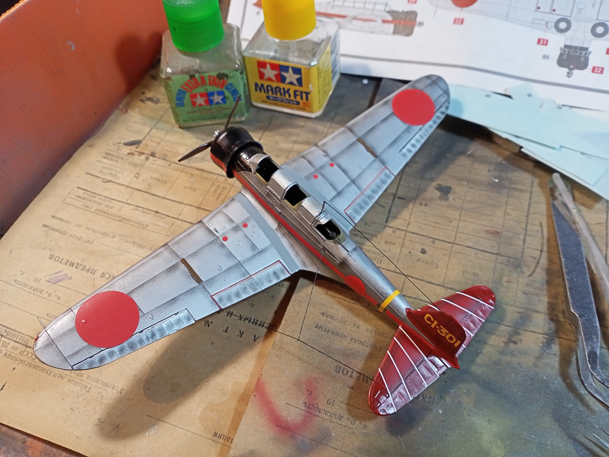 Nakajima B5N1 (1/72 Airfix). - My, Modeling, Stand modeling, Aircraft modeling, Prefabricated model, Assembly, Airbrushing, Miniature, Airplane, , Aviation, The Second World War, Japan, With your own hands, Needlework with process, Needlework, Hobby, Torpedo bomber, Bomber, Longpost