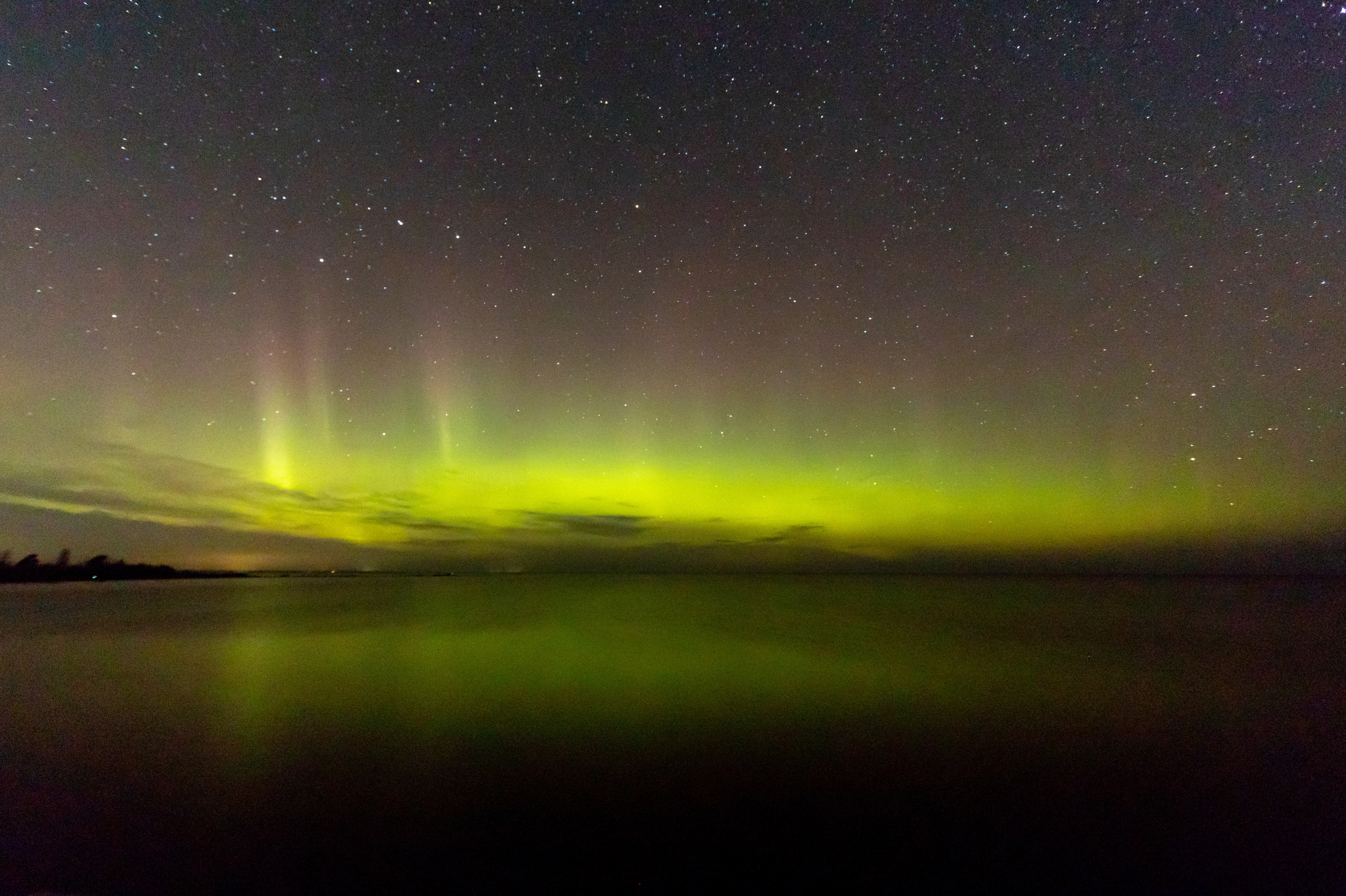 Petersburg tonight - My, Polar Lights, Leningrad region, Ladoga lake, Ladoga, The photo, Sky