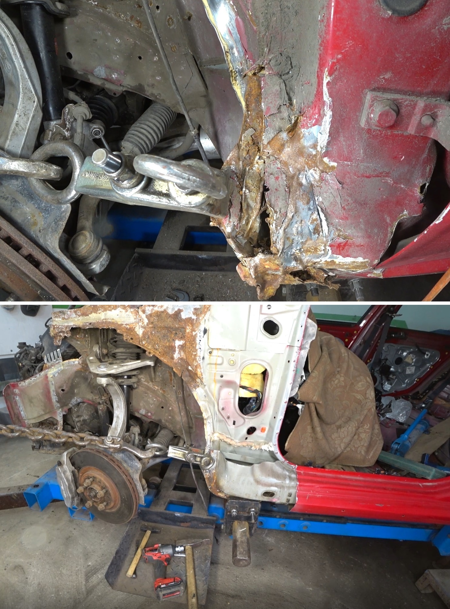 Restoring Alfa Romeo after a truck accident - My, Crash, Auto, Tuning, Auto repair, Road accident, Video, Longpost