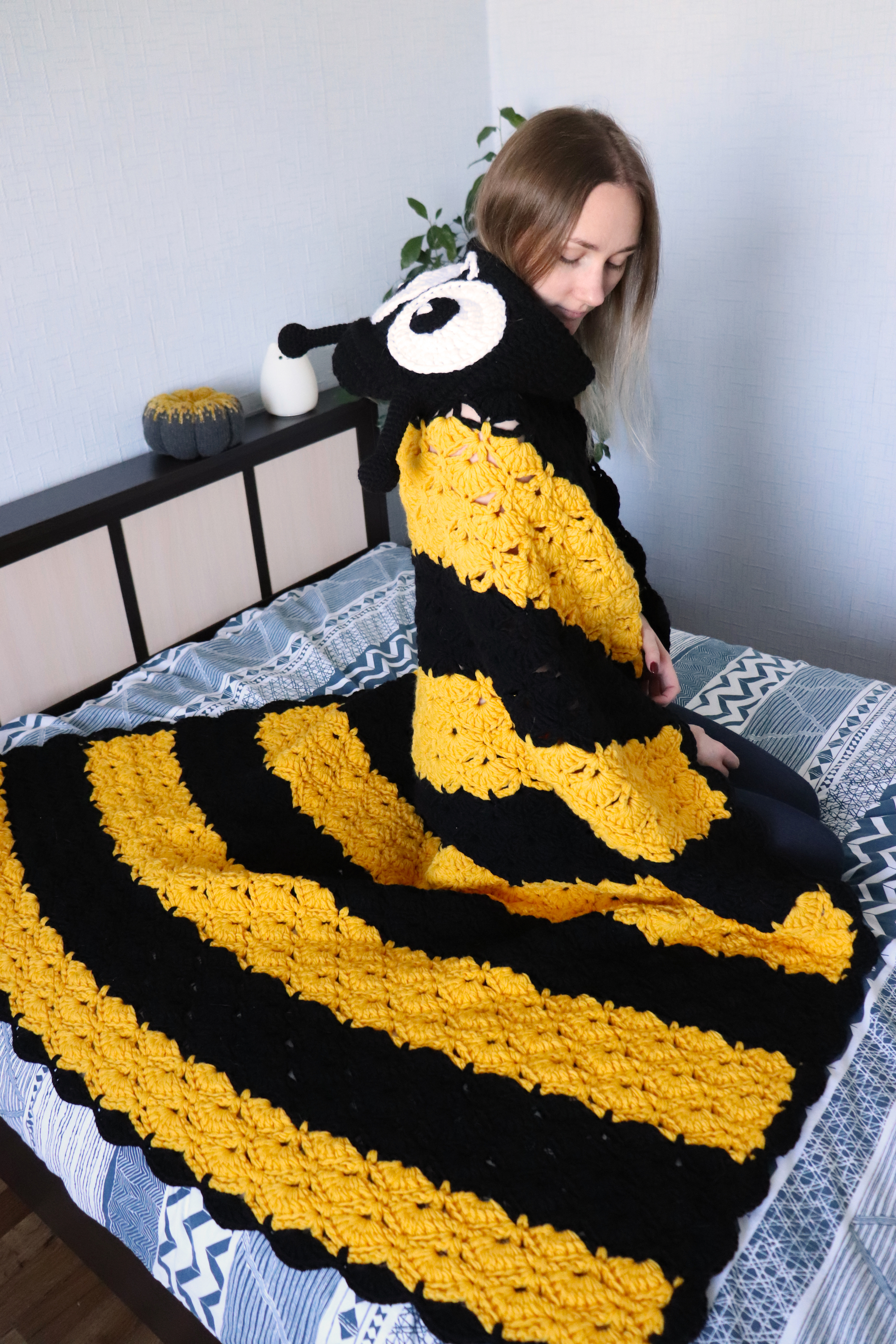 Bee [and draw results] - My, Bees, Needleworkers give, Knitting, cat, Needlework without process, Longpost