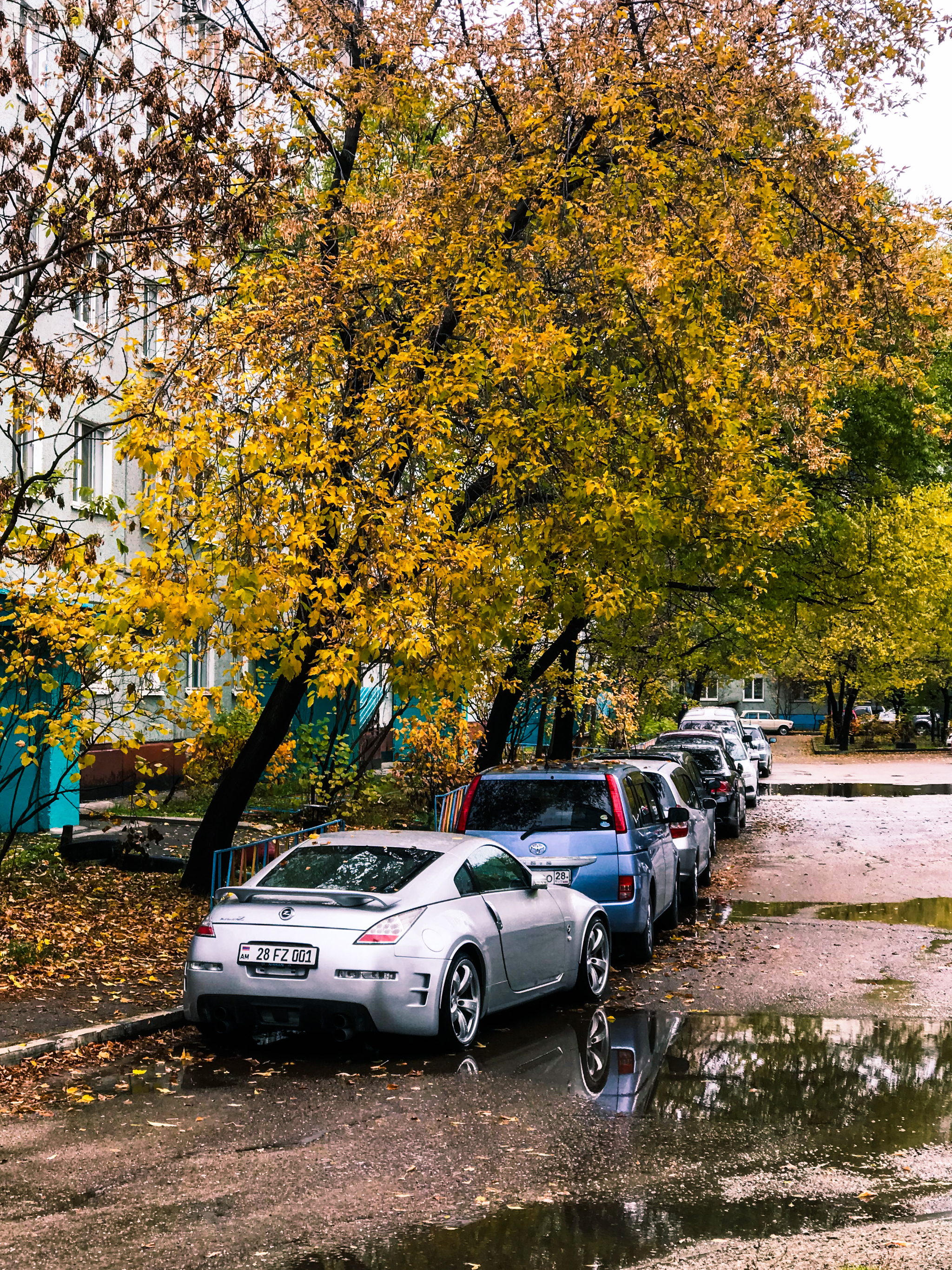 Autumn - My, Autumn, Blagoveshchensk, Nissan 350z, Town, Mobile photography, Longpost