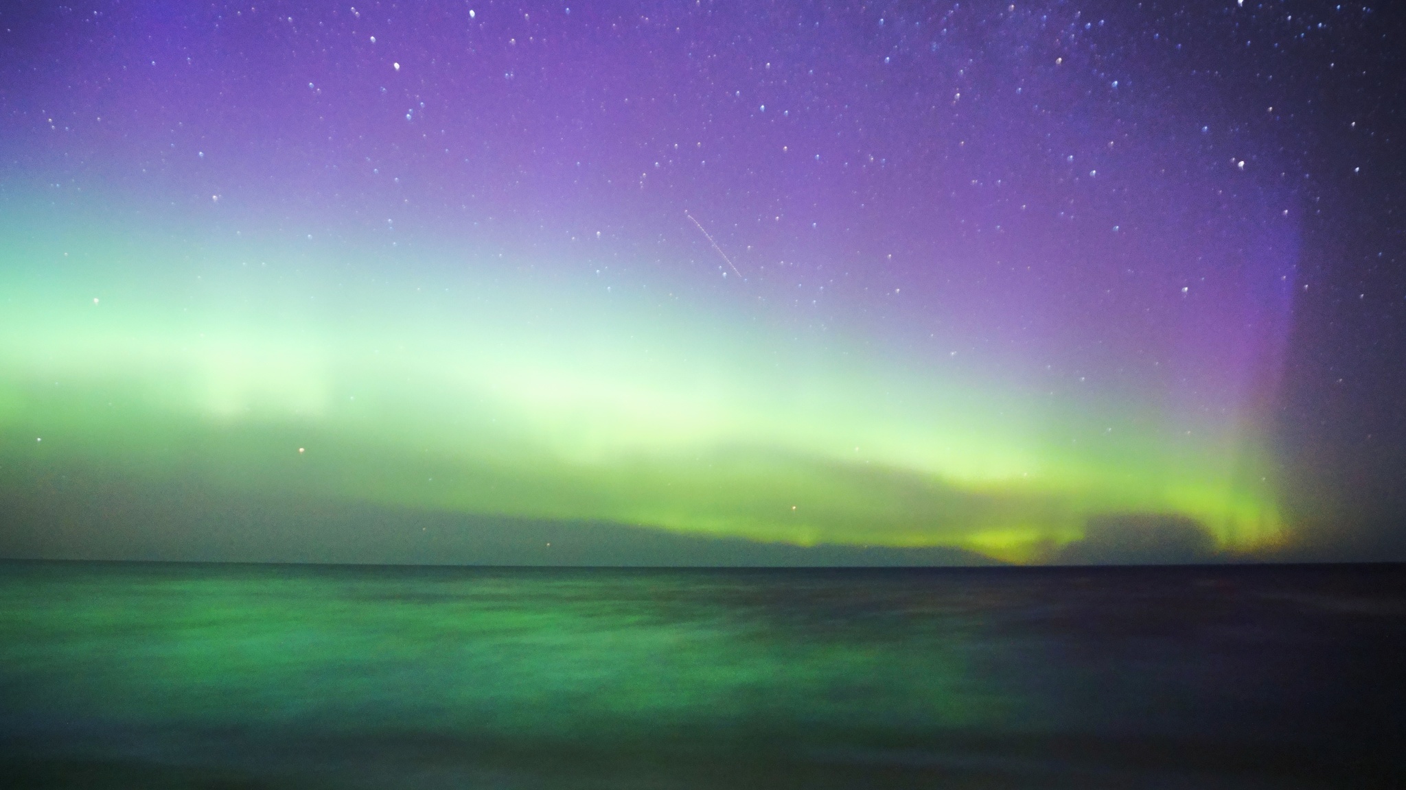 Northern lights near Petersburg - My, The photo, Polar Lights, Ladoga, Night shooting, Saint Petersburg, Leningrad region, Travels, Nature, , Camera, Longpost