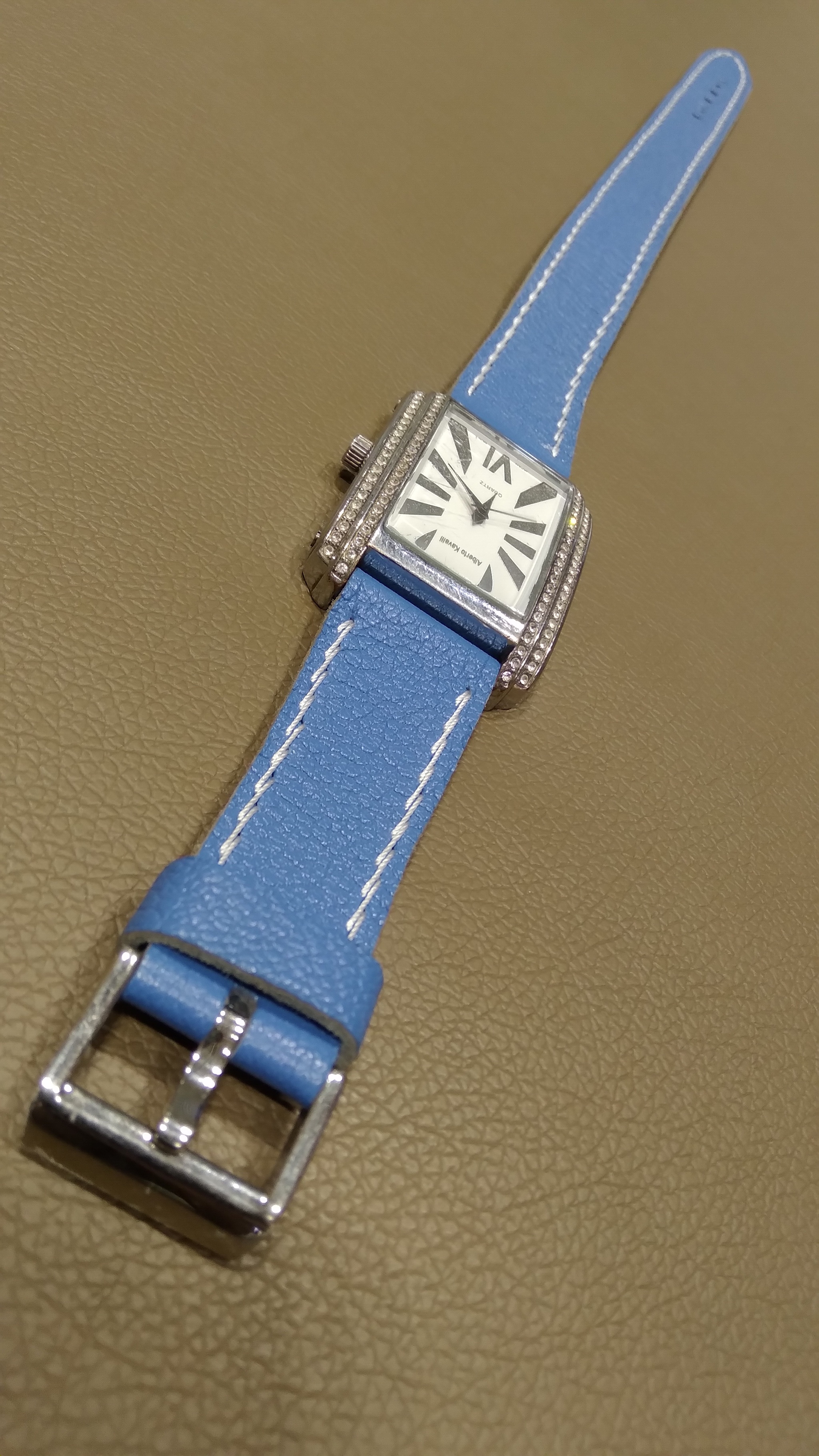 Watch strap Alberto Kavalli in two turns - Natural leather, Leather, Handmade, Leather products, Needlework with process, Clock, Wrist Watch, Strap, , Accessories, Womens, Women's Forum, Longpost