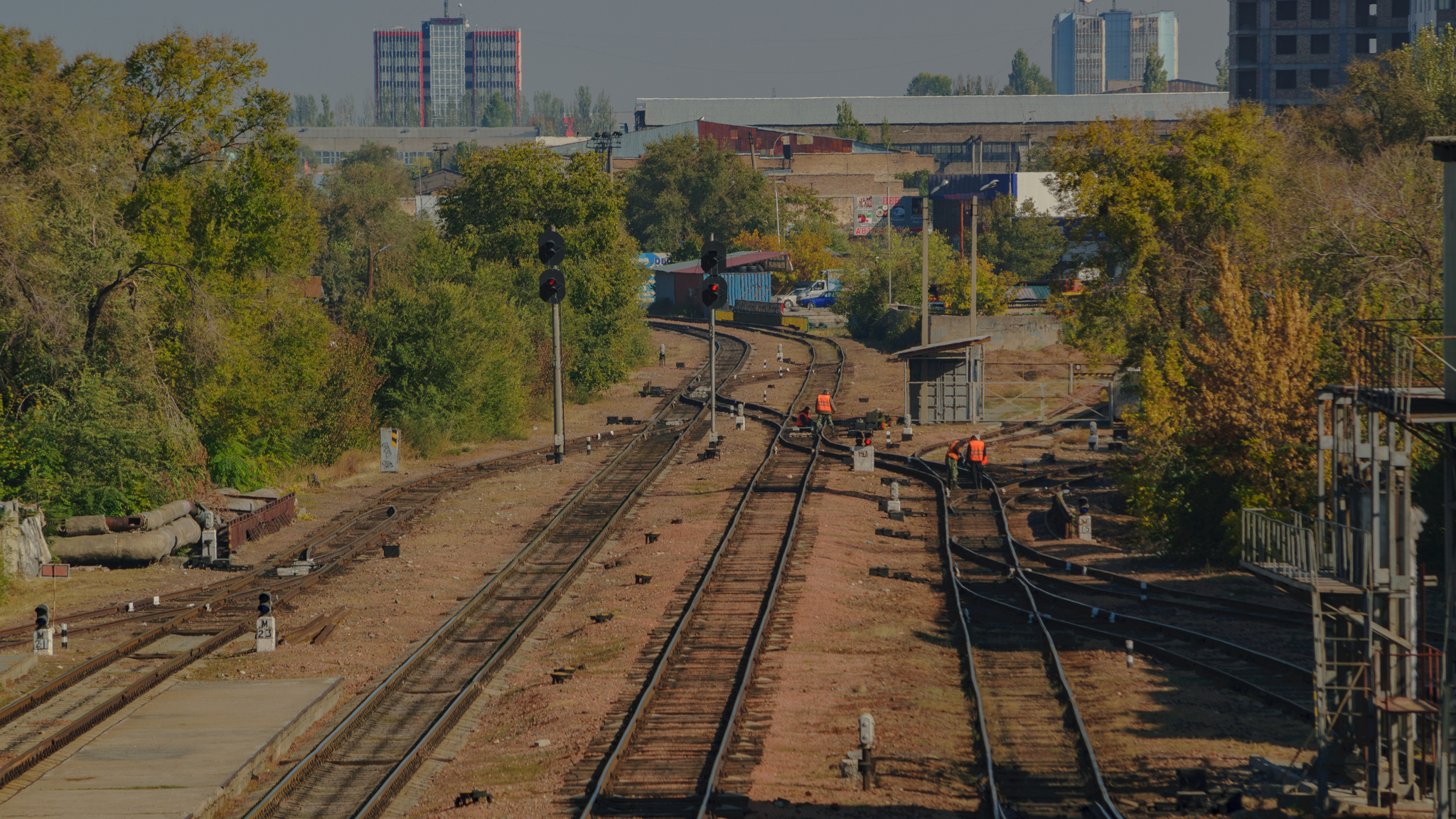 Bishkek - My, Bishkek, Frunze, Town, Capital, Kyrgyzstan, The mountains, Railway, Autumn, , The photo, Longpost