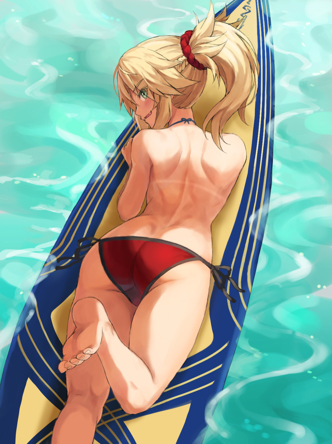 On the beach - NSFW, Tonee, Fate, Fate grand order, Mordred, Anime, Anime art, Longpost