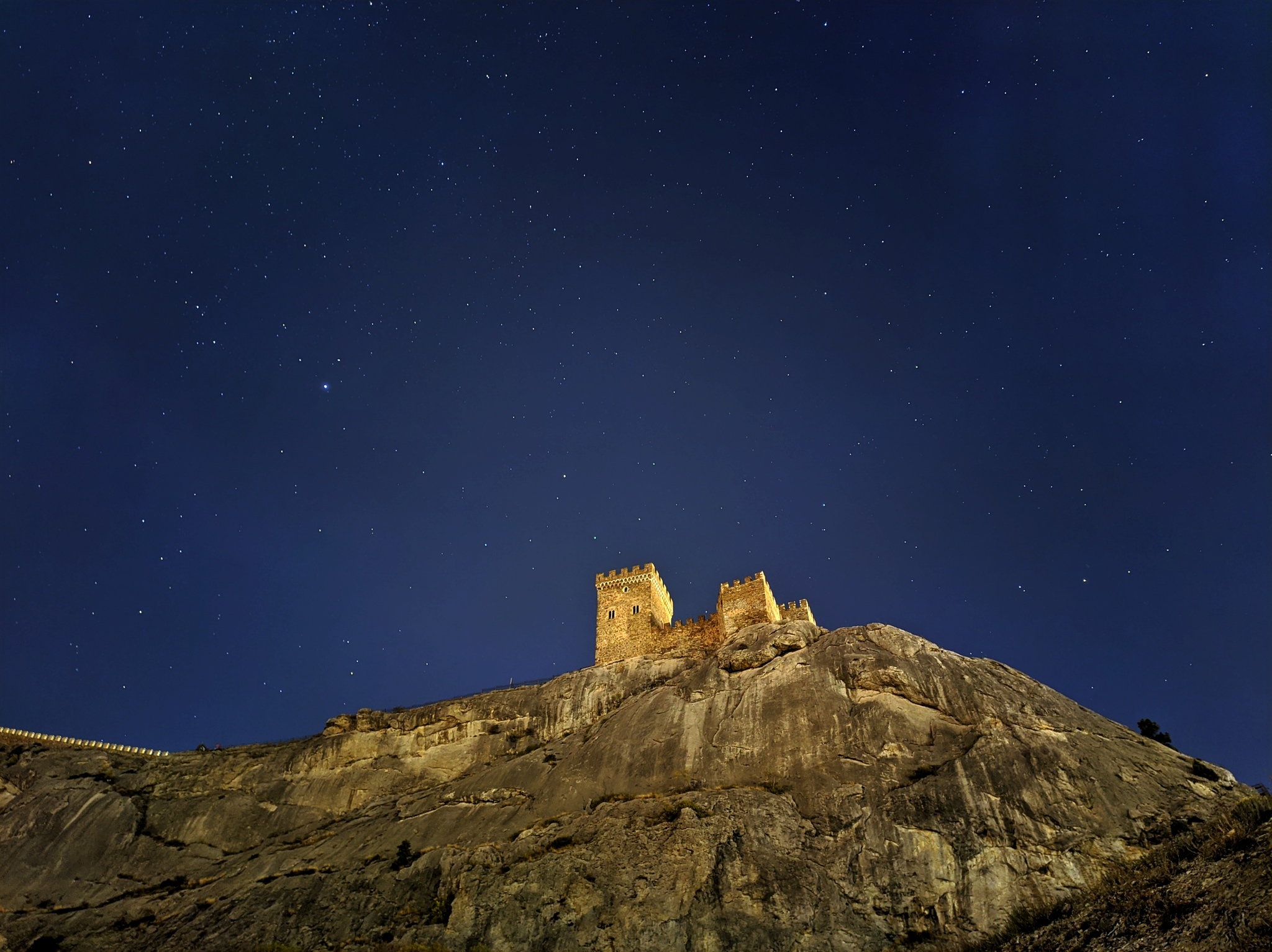 Samples in astrophotography, Crimea, Sudak - My, Crimea, Genoese Fortress, Astrophoto, Google Camera, Longpost