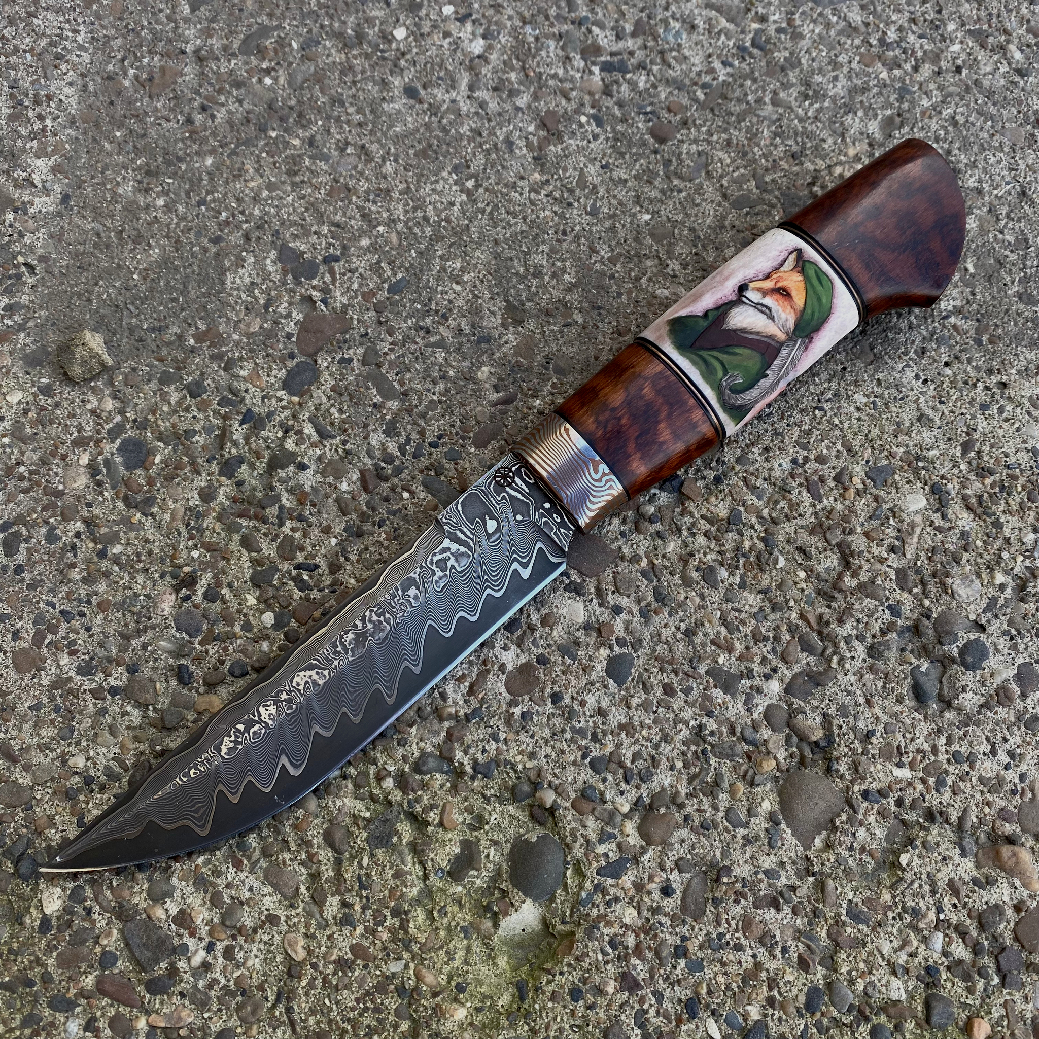 Knife Sovereign - My, Knife, Sire, Niccolo Machiavelli, Leather, Horns, Bone carving, Longpost