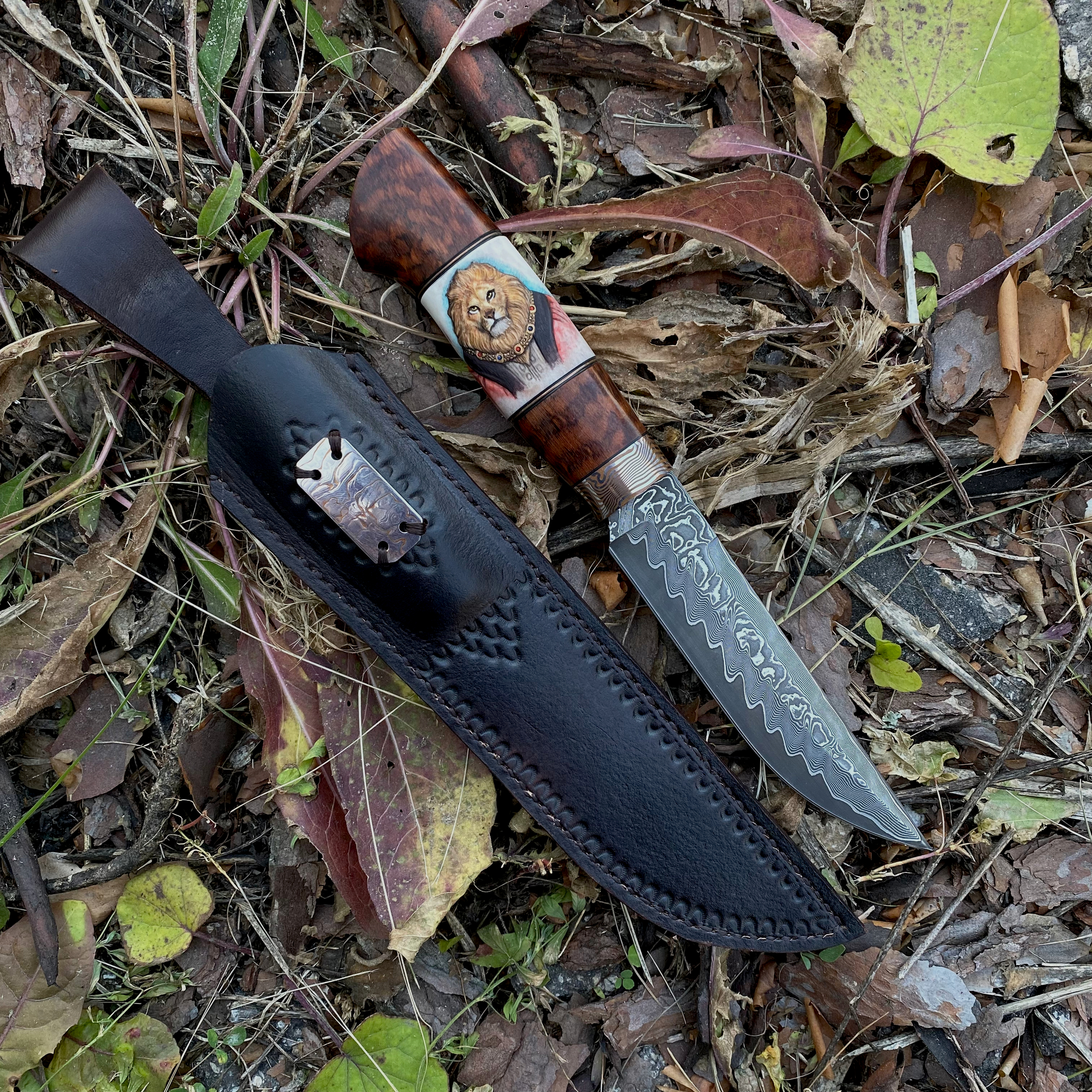 Knife Sovereign - My, Knife, Sire, Niccolo Machiavelli, Leather, Horns, Bone carving, Longpost