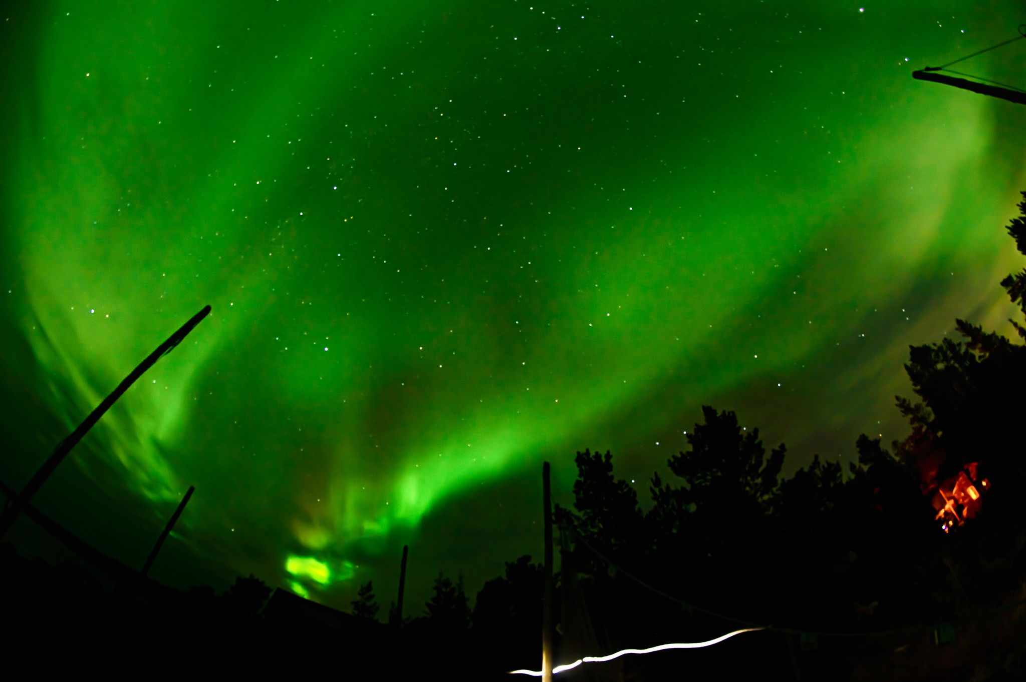 Northern Lights (pen test) - My, Polar Lights, Kola Peninsula, Tersky Bereg, The photo