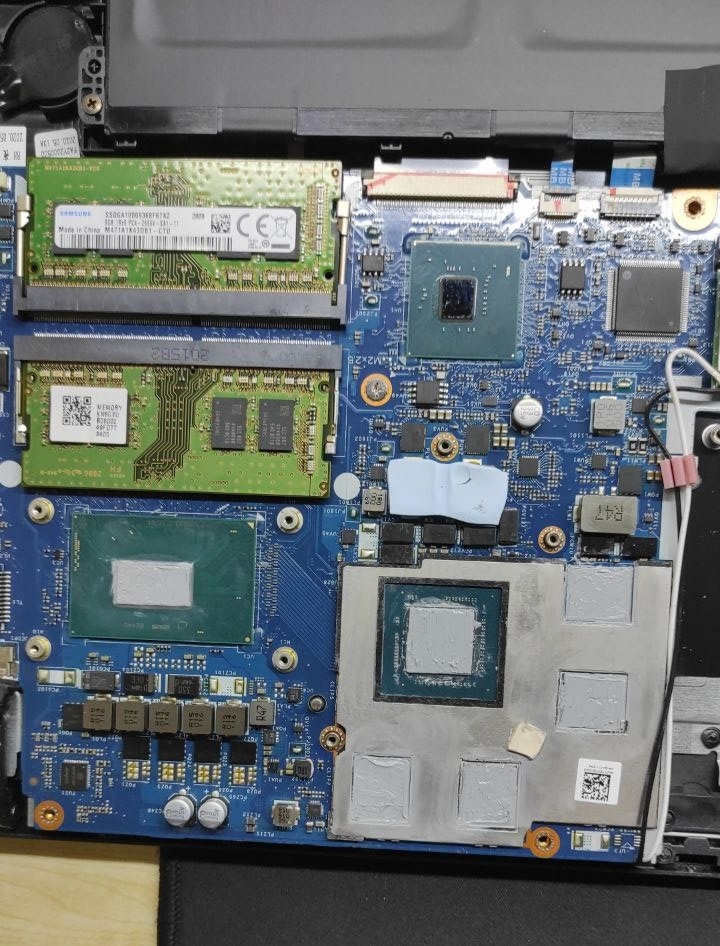 Factory thermal paste in a laptop - My, Notebook, Laptop Repair, Cooling system, Computer, Components, Longpost