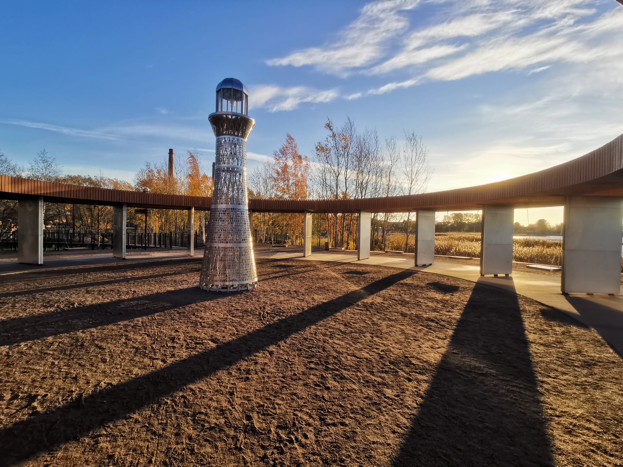 Fort Island Lighthouse - My, Images, Kronstadt, Morning, Autumn