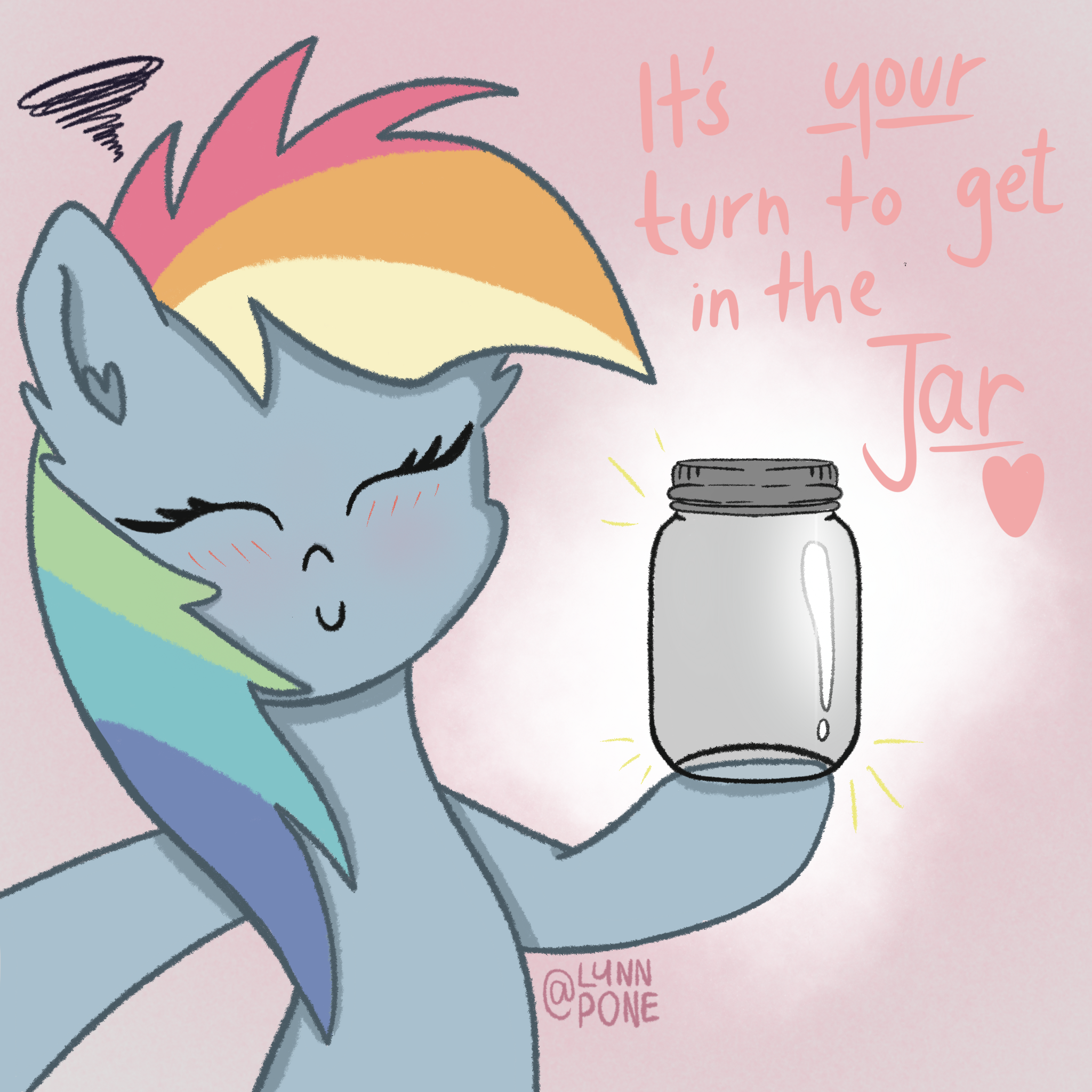 It's your turn to get into the bank - My little pony, Rainbow dash, Jar