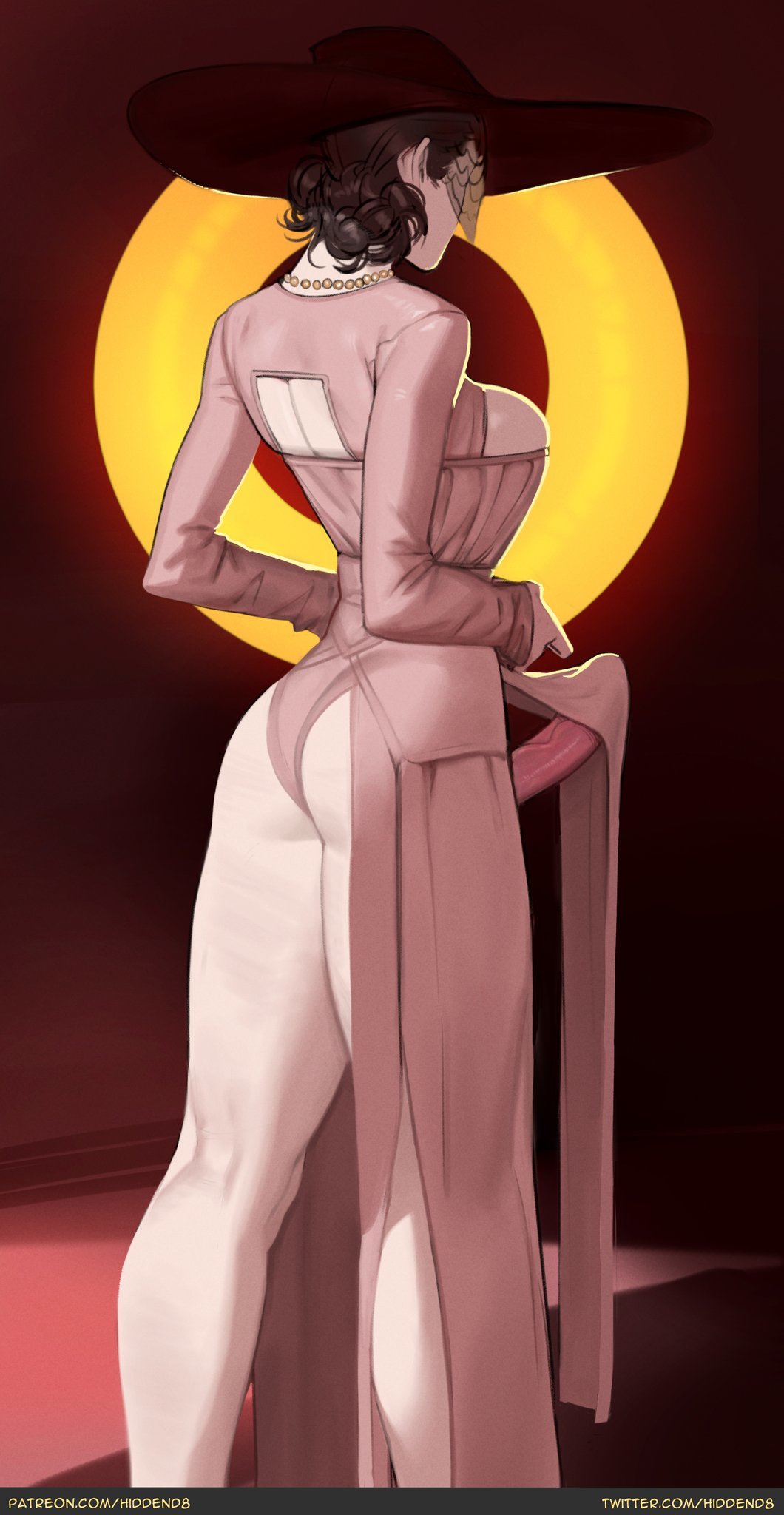 Alsina Dimitrescu - NSFW, Futanari, Futa art, Its a trap!, Resident Evil 8: Village, Art, Erotic, Hand-drawn erotica, Lady Dimitrescu - Resident Evil