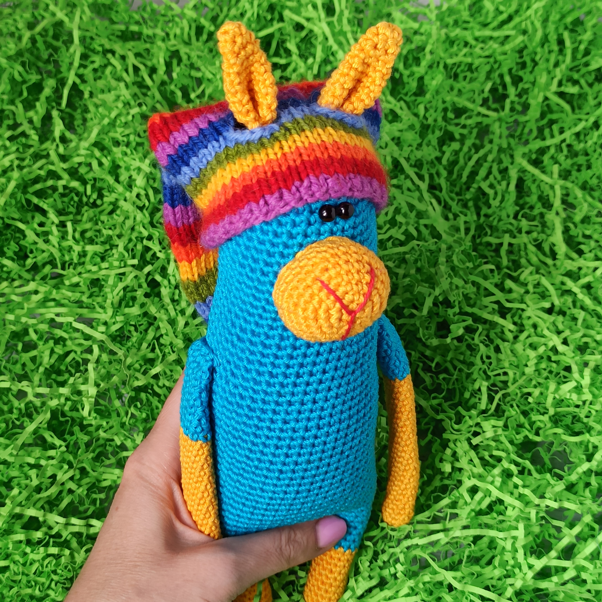 Solar Lama - My, Hobby, Toys, Soft toy, Amigurumi, Knitting, Crochet, Longpost, Needlework without process