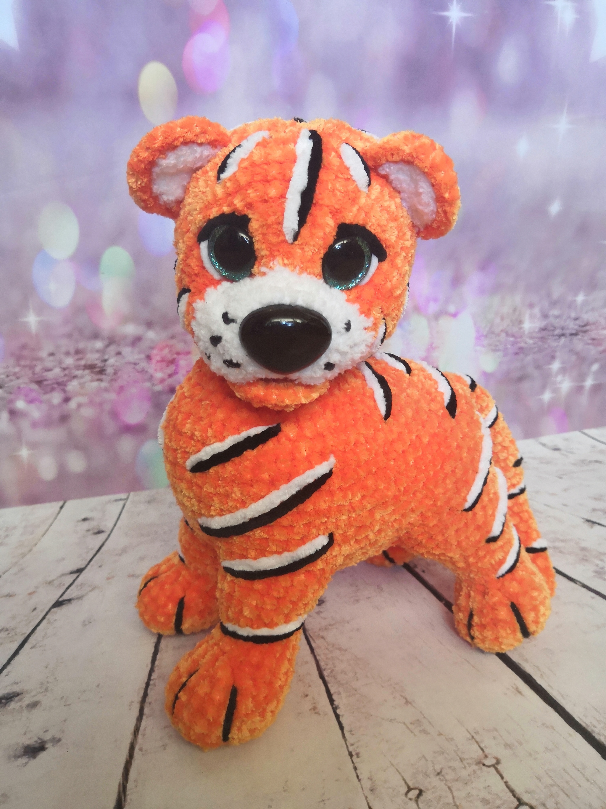 Crochet tiger cub - My, Tiger, Amigurumi, Plush Toys, Presents, Symbol of the year, Crochet, Knitting, Toys, Longpost