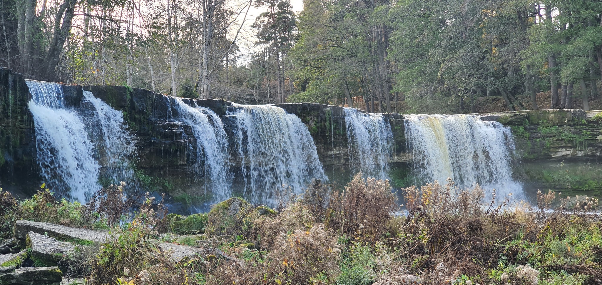 Hamlet Hill and Keila Joa Waterfall - My, Estonia, Waterfall, Sea, The rocks, Longpost, Nature, Autumn, The photo, Mobile photography