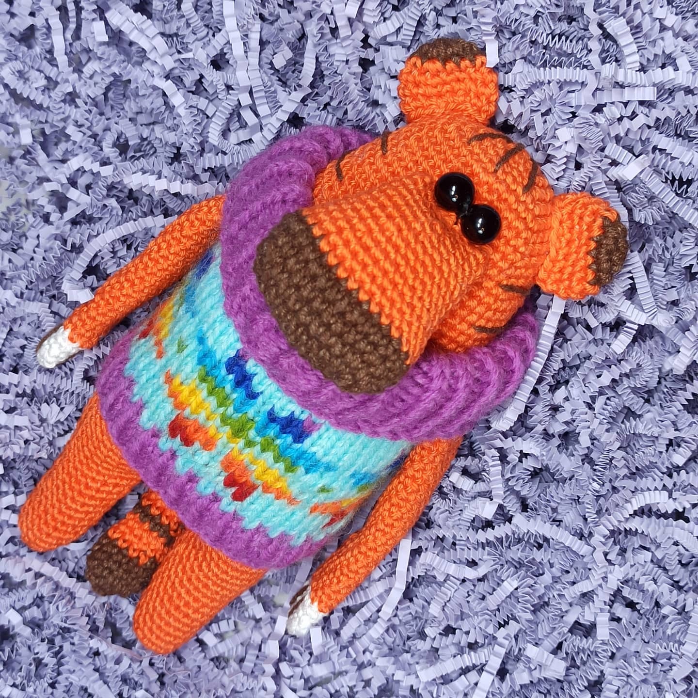 My sunshine tiger! - My, Hobby, Crochet, Knitting, Tiger, Toys, Amigurumi, Longpost