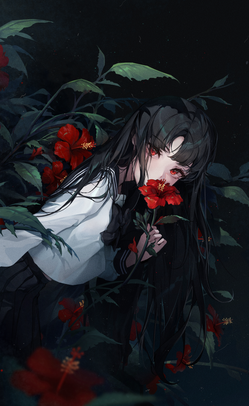 Anime Art - Anime, Anime art, Anime original, Art, Girls, Flowers