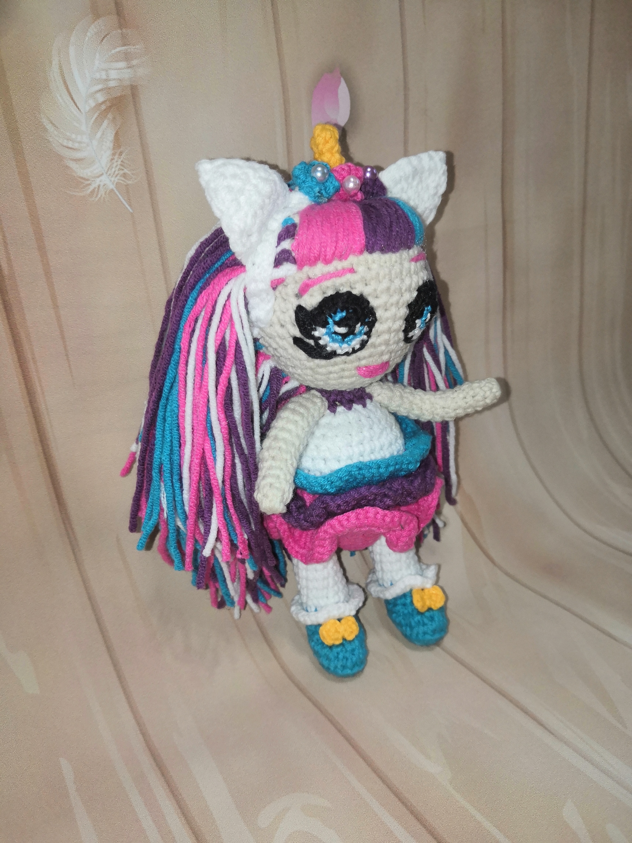 Doll Lol unicorn! - My, Lol doll, Knitted toys, Doll, Presents, Needlework without process, Crochet, Longpost