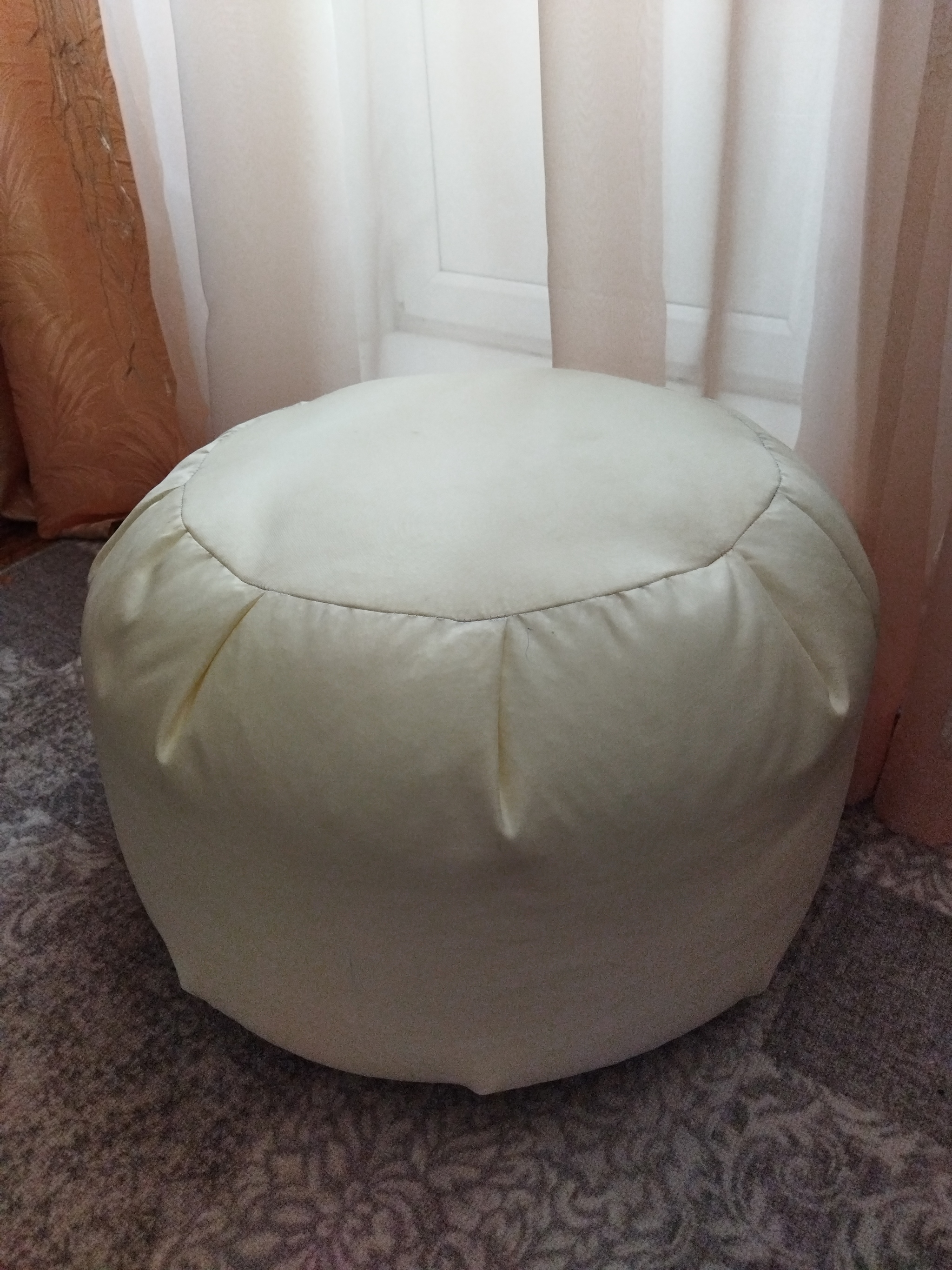 Knitted pouffe - My, Crochet, Interior, Longpost, Needlework with process