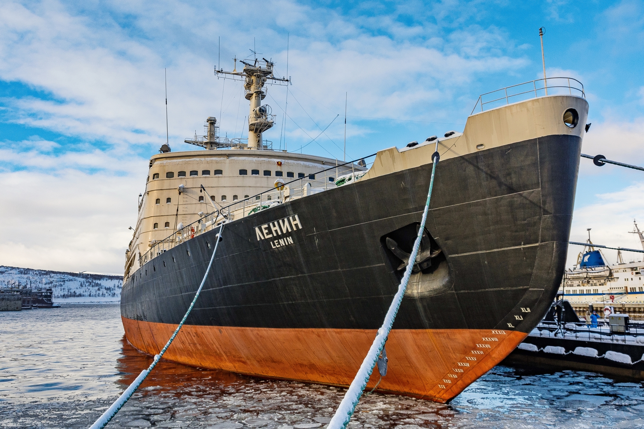 Lenin in Murmansk - My, Icebreaker, Nuclear icebreaker, Icebreaker Lenin, Murmansk, Port, Museum, Winter