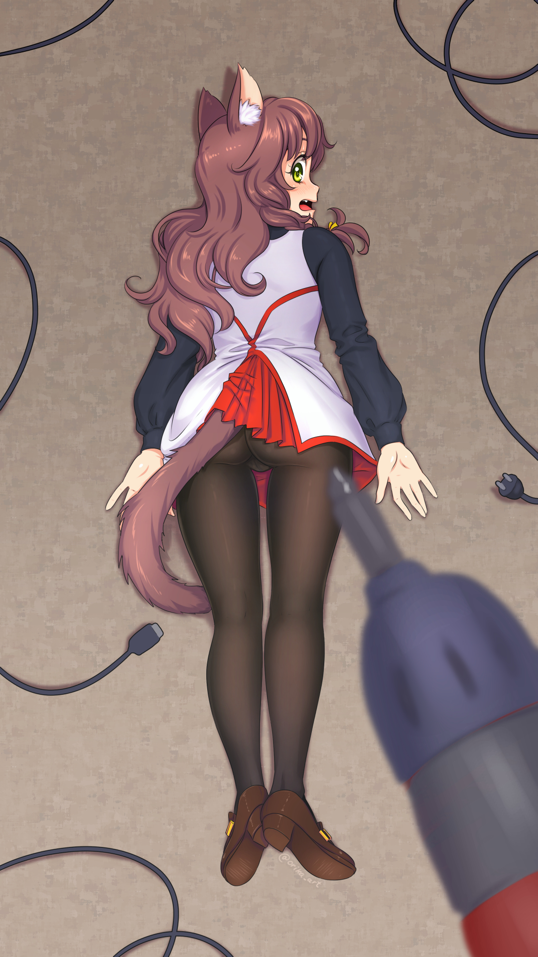 Based on photo... - My, Orikanekoi, Visual novel, EON, Moonworks, Anime art, Anime, cat, The photo, , Parody, Longpost