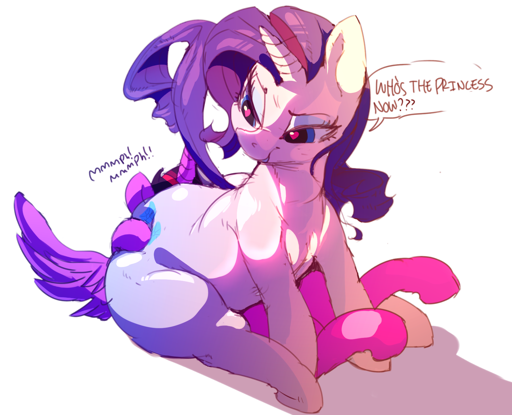 Ну и кто принцесса теперь? - NSFW, My Little Pony, PonyArt, Rarity, Twilight sparkle, MLP Edge, MLP Lesbian