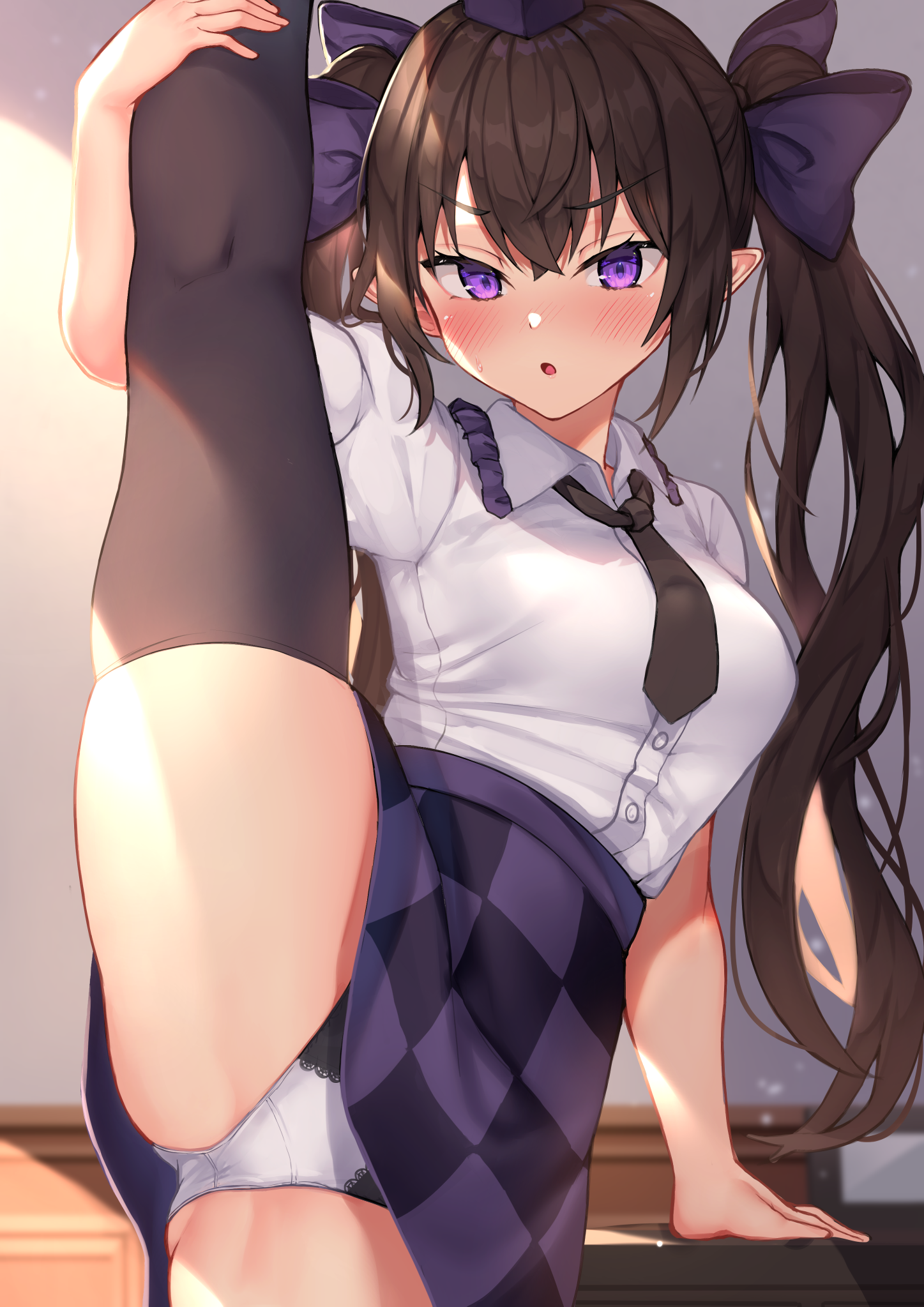 Himekaidou hatate - NSFW, Touhou, Himekaidou hatate, Anime art, Anime, Wowoguni, Hoba, Pantsu, Stockings, Hand-drawn erotica, Erotic