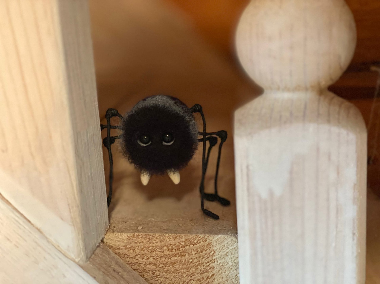 Spider - My, Spider, Needlework without process, Toys, Dry felting, Handmade, With your own hands, Creation, Longpost