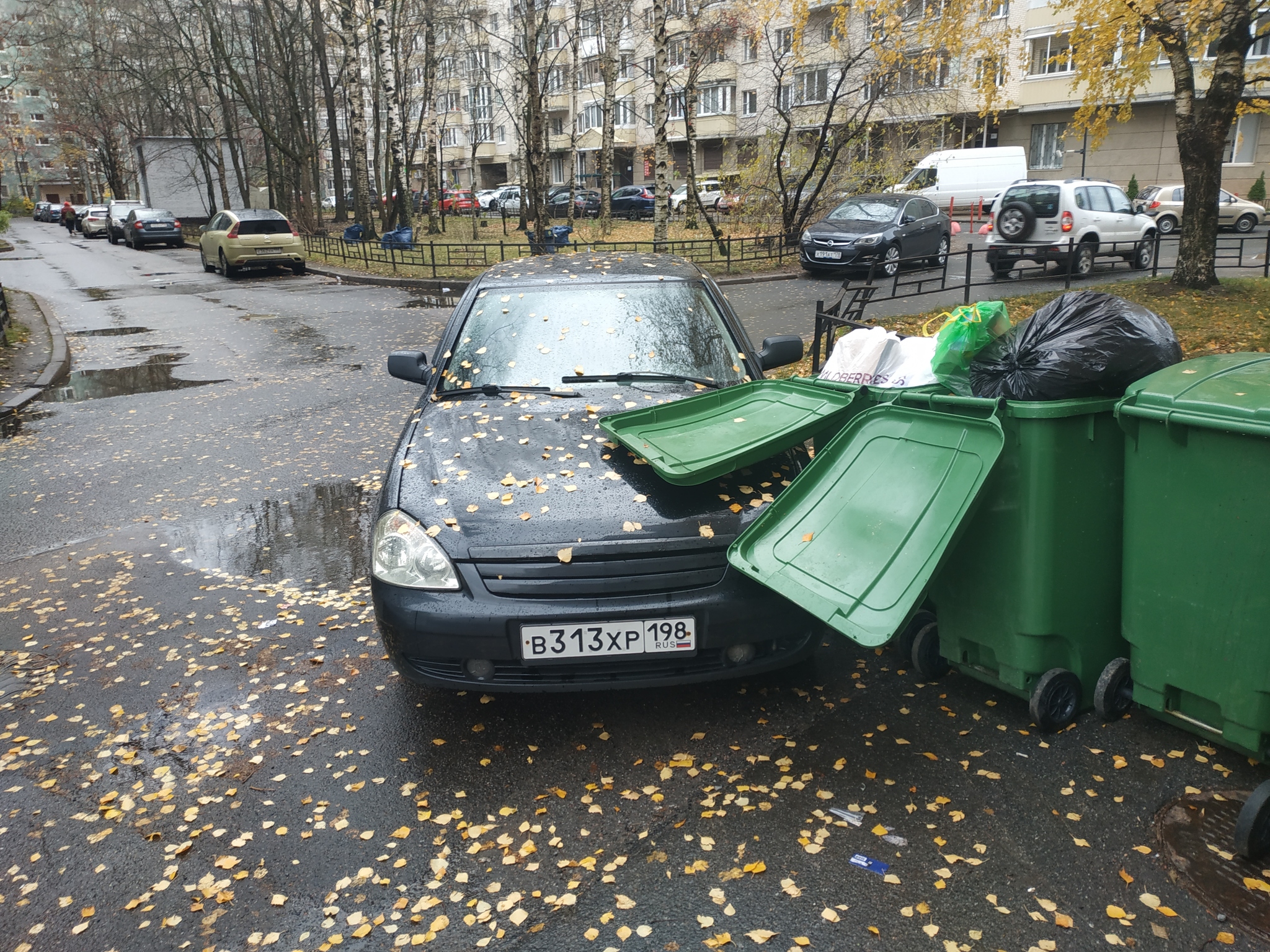 Парковка - Машина, Мусор, Неправильная парковка