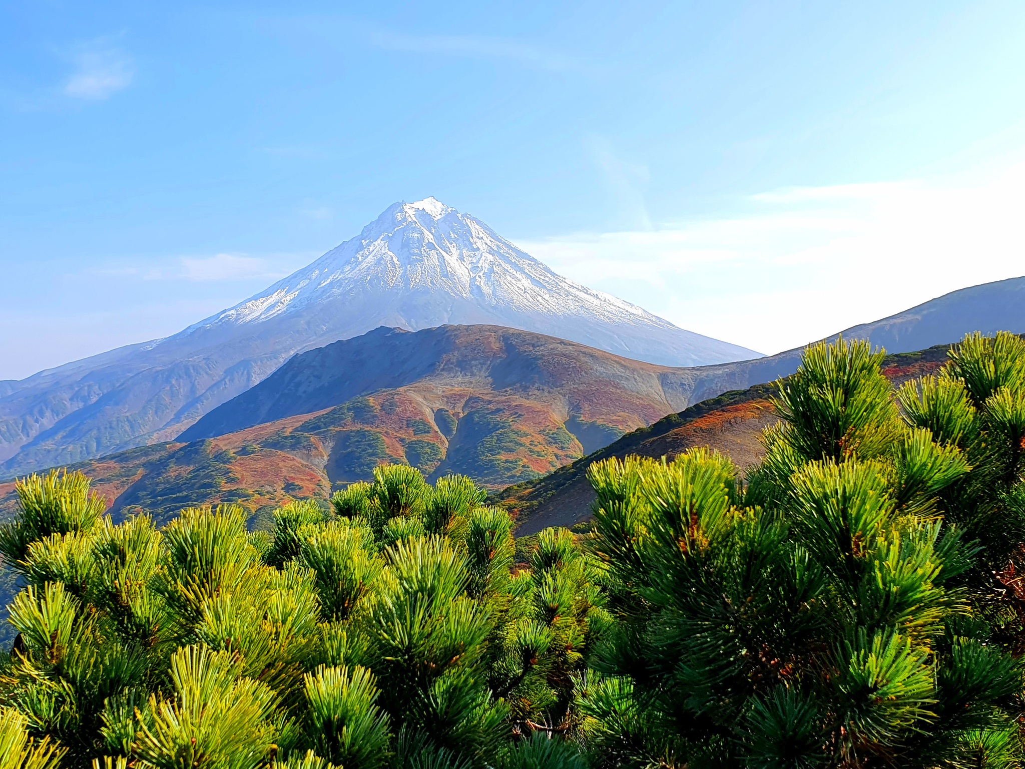 Golden autumn in Kamchatka - My, Kamchatka, beauty of nature, Volcano, Ocean, Lake, Waterfall, Longpost, The photo