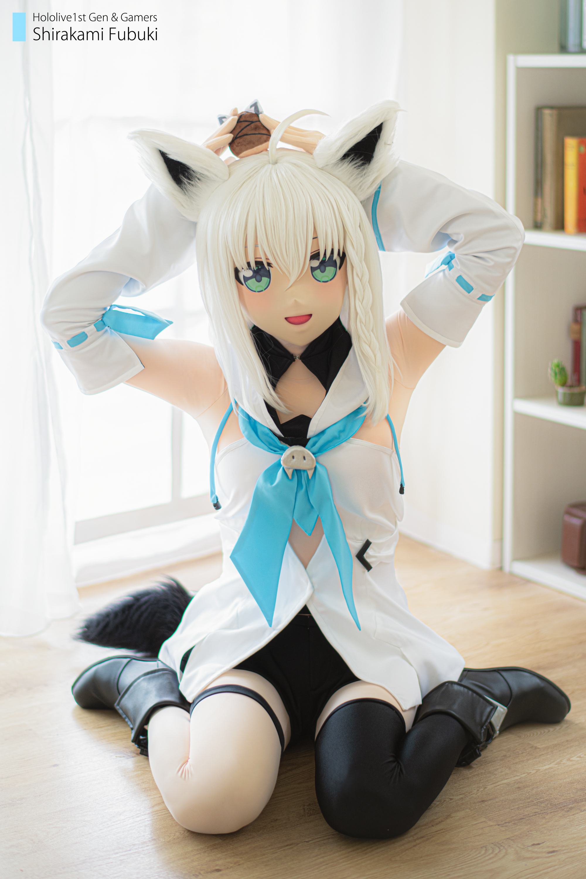 Shirakami fubuki - Anime, Cosplay, Kigurumi, Animegao, Hololive, Shirakami fubuki, Longpost