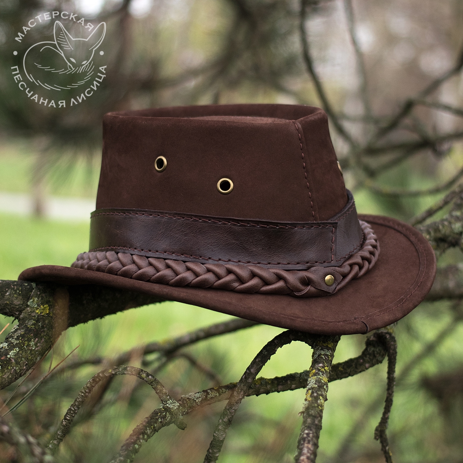 City hat in brown - My, Handmade, Hat, With your own hands, Leather products, Longpost