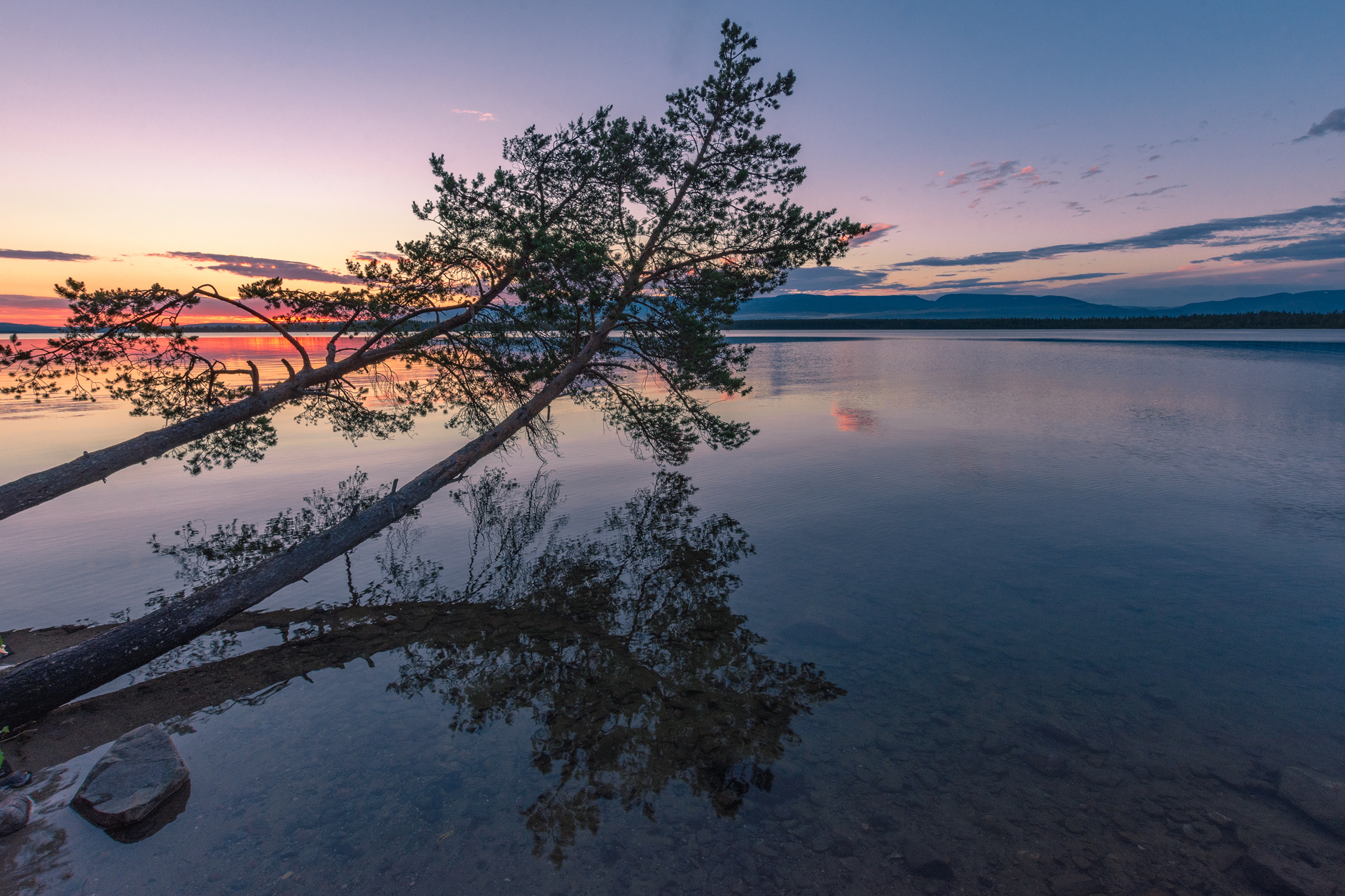 Summer Imandra - My, Lake Imandra, Shore, Lake, Apatity, Sunset, Kola Peninsula, Murmansk region, Nikon, Landscapes, Landscape