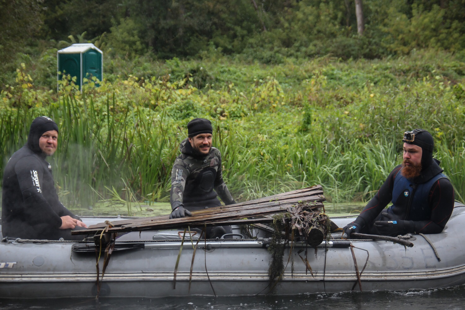 In Kursk, 32 activists cleaned up the river. We collected a ton and a half of garbage! - My, Garbage, Pollution of the river, Activists, Scuba diver, Kursk, Cleaning, Volunteering, Clean Games, Longpost